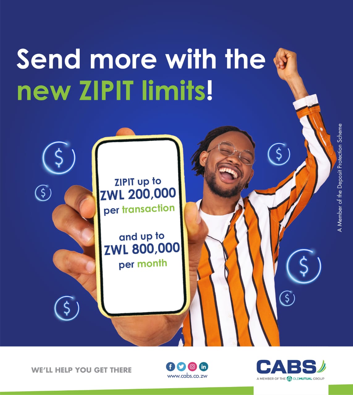 CABS - New ZIPIT limits! You can now send up to ZWL 200... | Facebook