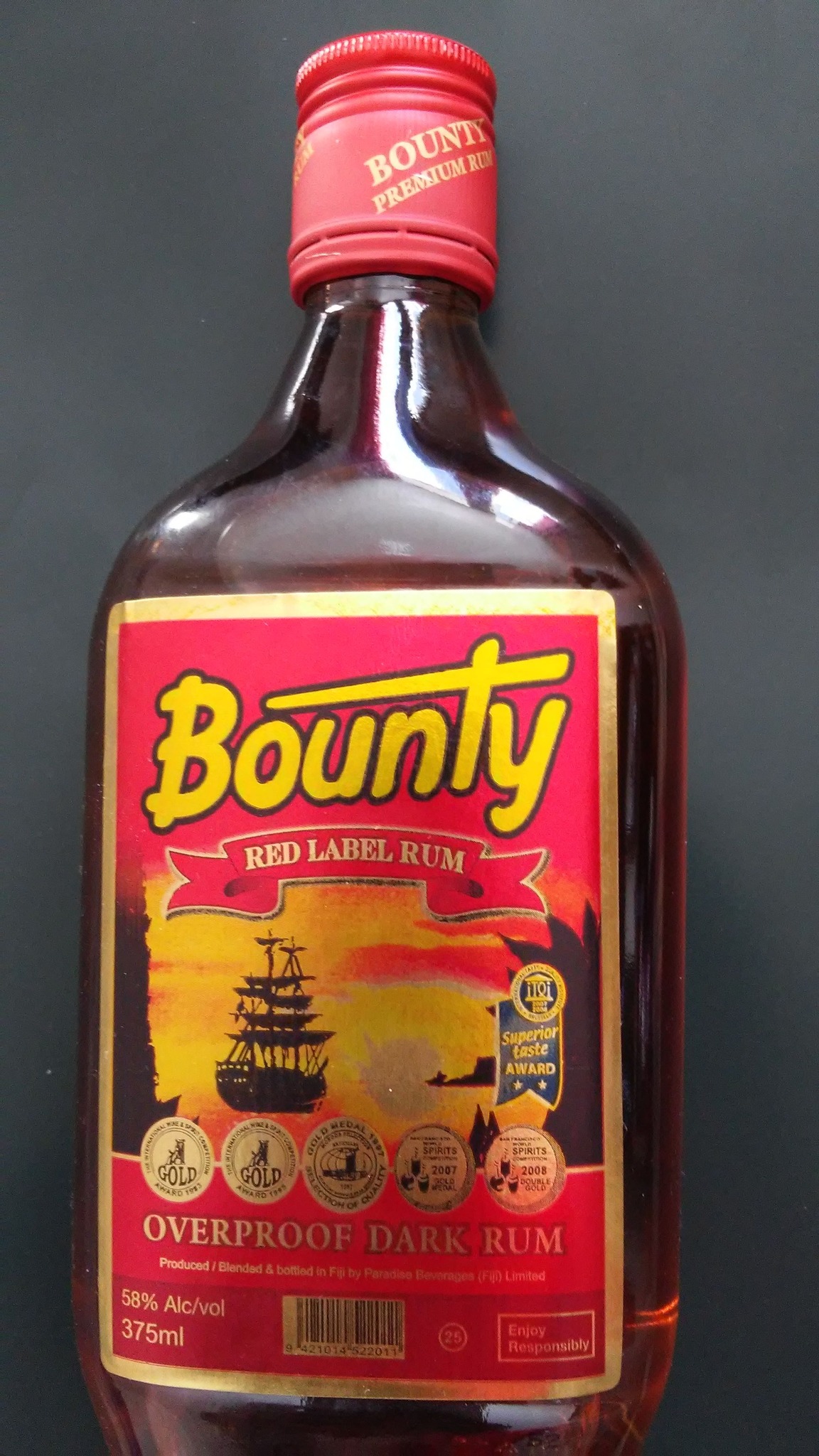Bounty Fiji Overproof Rum 1125ml - the top winning spirit of Fiji