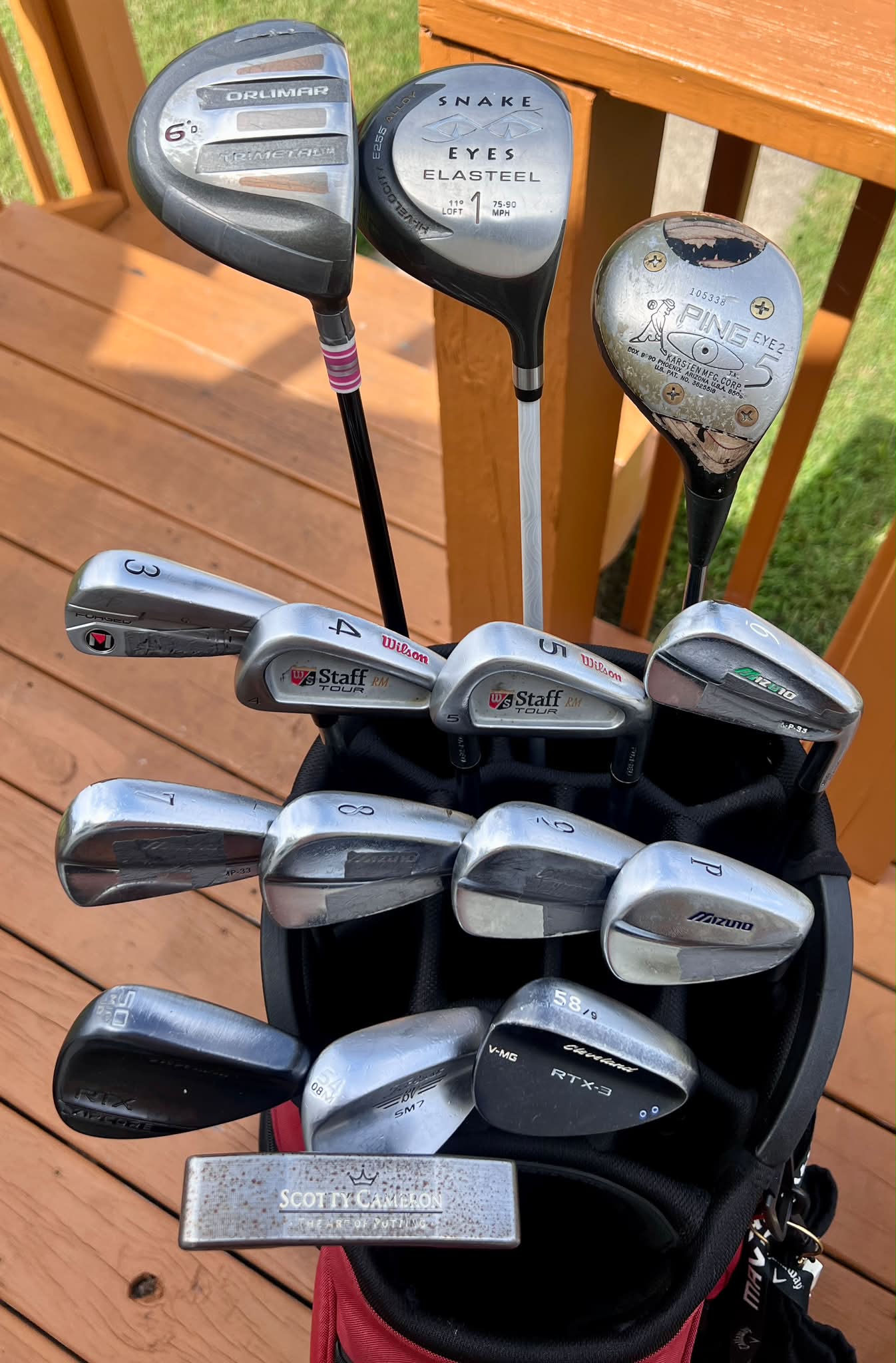 Golf bag setup for weekend best ball squad