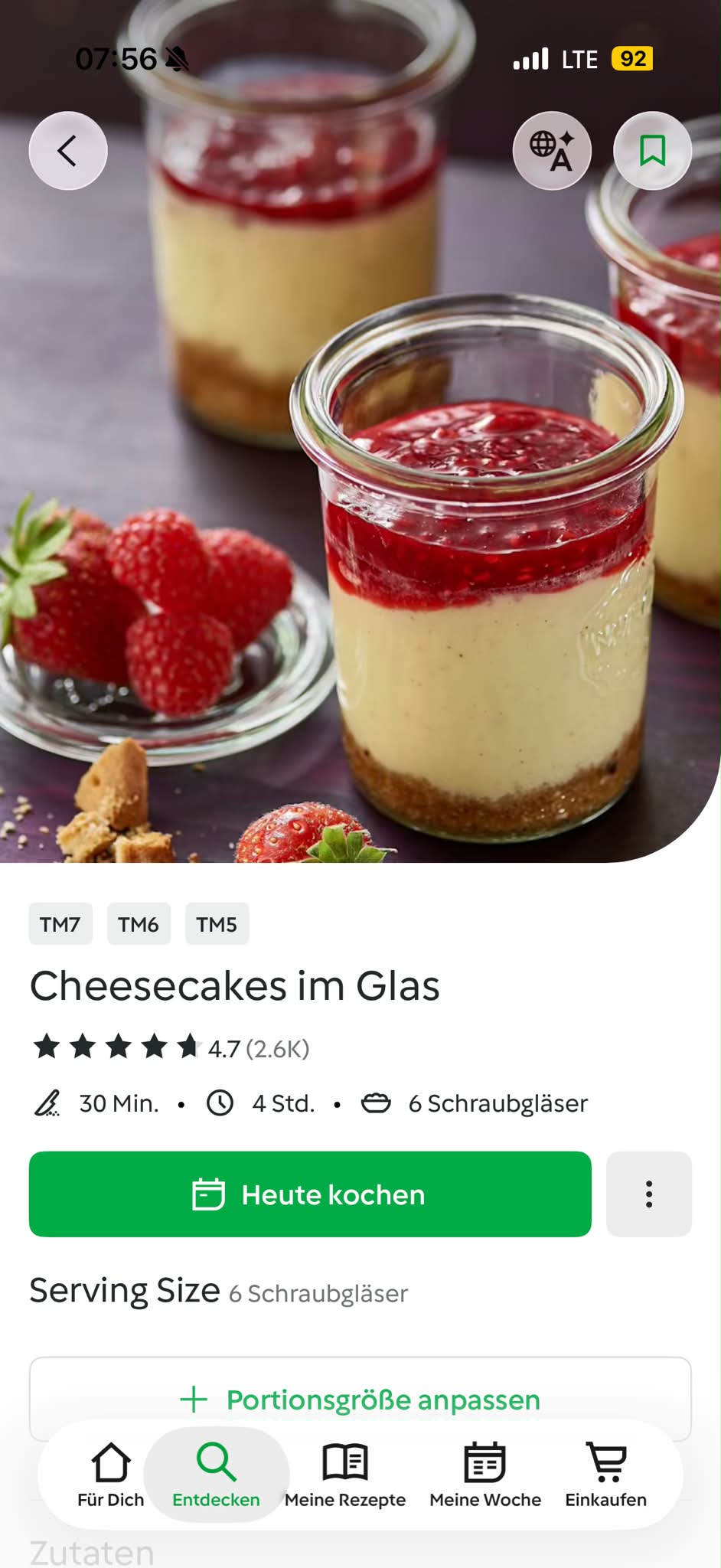 Hallo, Laut Rezept kann man die fertigen Gläser einfrieren. Hat das schon jemand probiert? Und gibt es weitere Desserts im Glas die gut zum Einfrieren sind? Ich bräuchte verschiedene Desserts im Gla