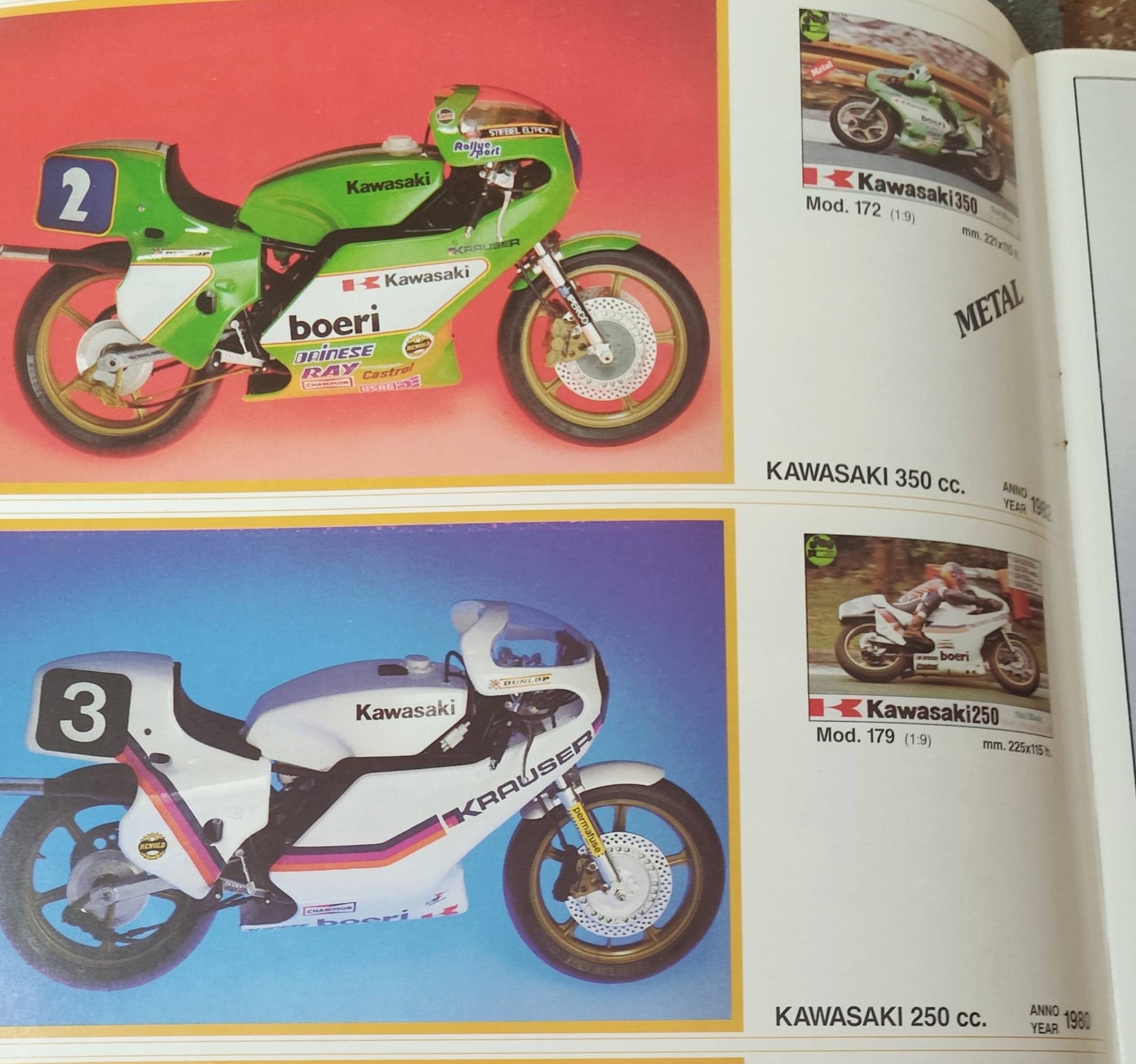 Kawasaki racing machine models by Protar 1/9 kit