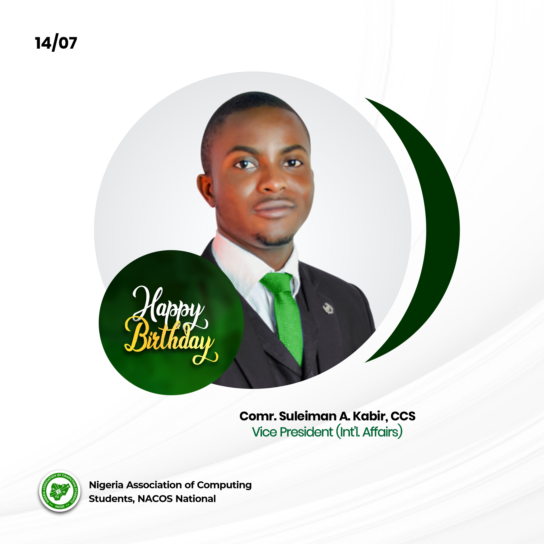 🎉🎈 Happy Birthday, Comr. Suleiman Kabir-Benjamin Alamu , CCS! 🎈🎉 Today ...