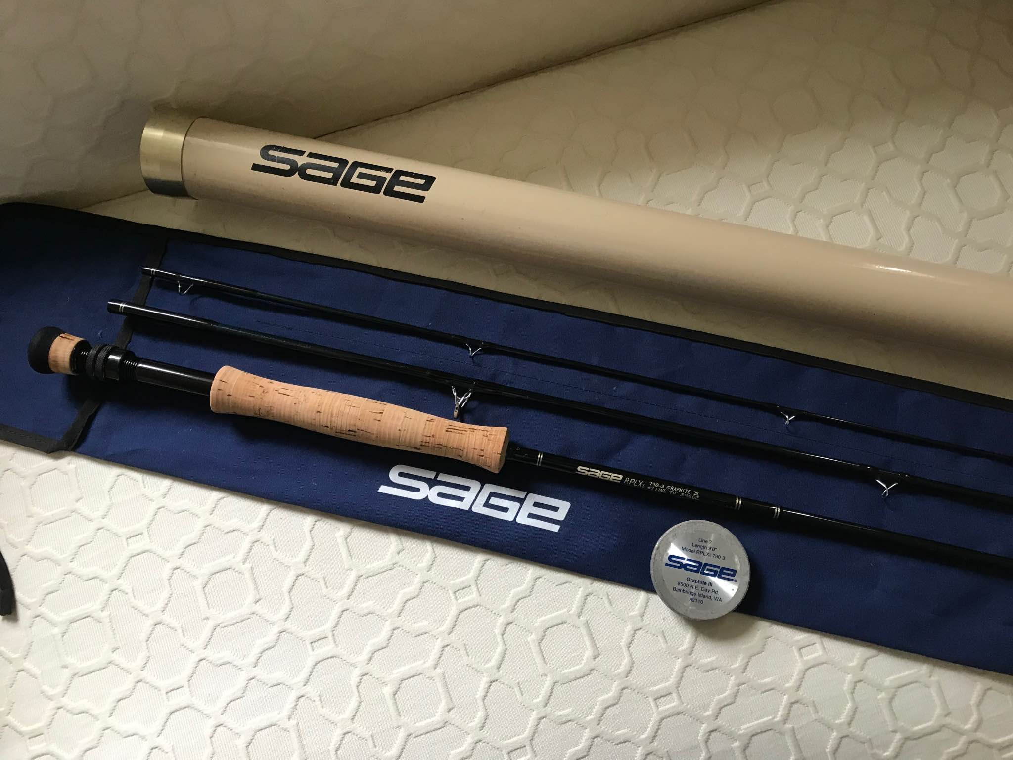 Sage RPLXi 790-3 Fly Rod. 7 Weight, 3 Piece Rod in Good, Used 