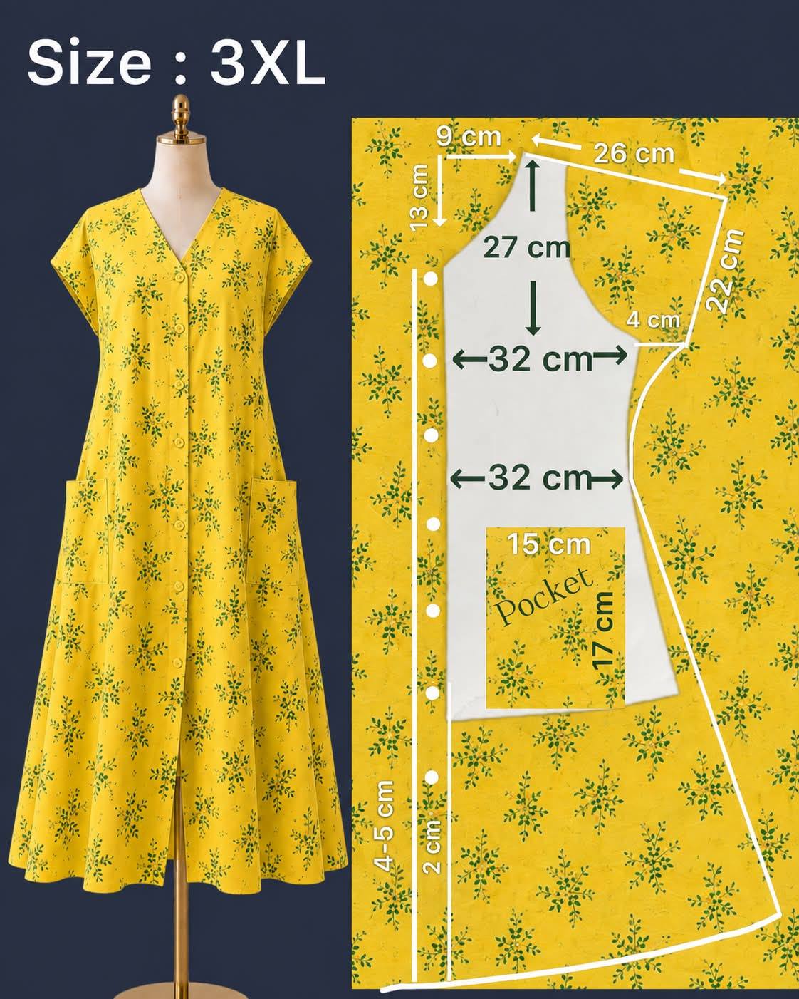 a line dress pattern with pockets relaxed A-line featuring a practical button-front construction and front patch for everyday comfort. #PatternDesign #LooseDress #AlineStyle #ButtonDress #PatchPockets #SewingFashion #ModaStyle Rush Service:With Rush+$20.00 5 6”TALL 170 WILD OASIS DROP 1 2026 3 Pack Push