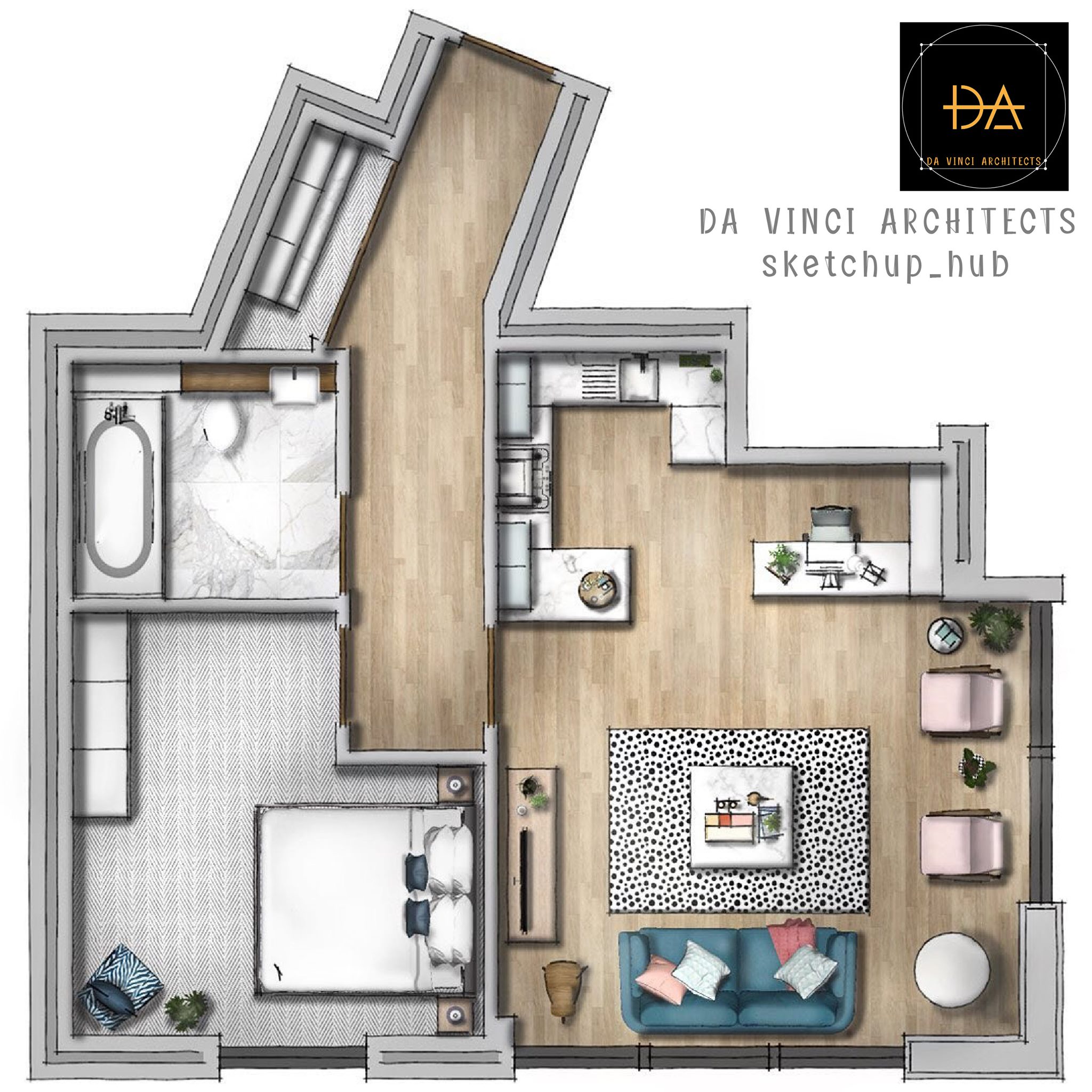 Da Vinci Architects - City Centre Apartment Floor Plan! Floor plan ...