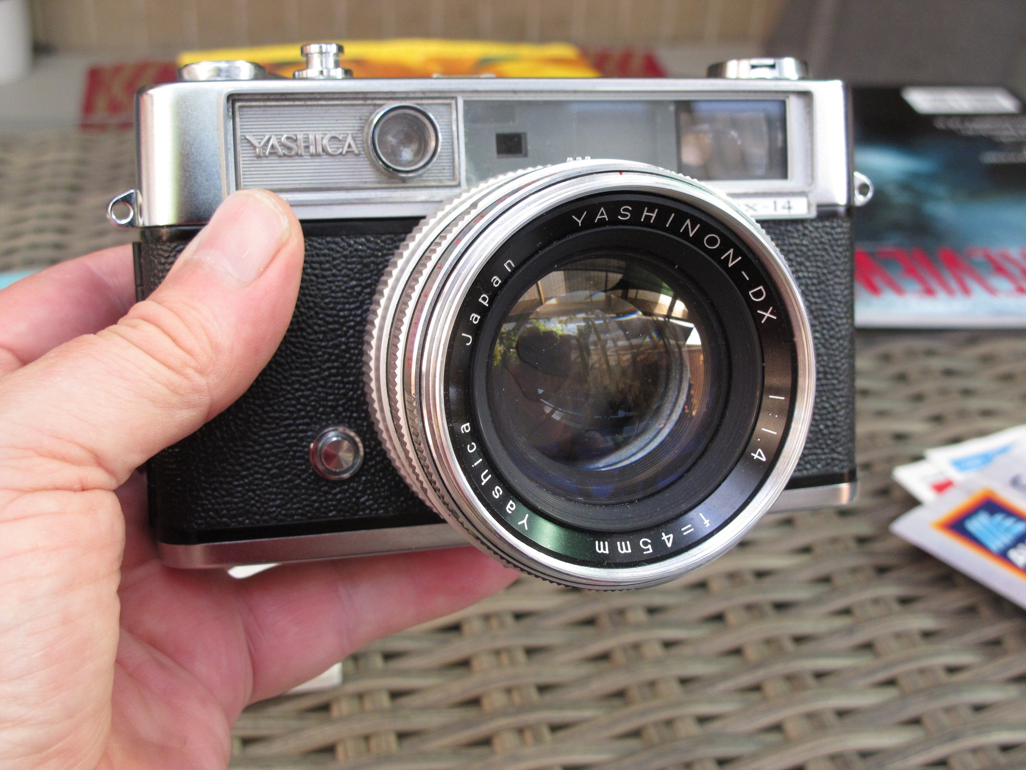 Yashica Lynx 14e with Yashinon-DX 45mm f1.4 lens