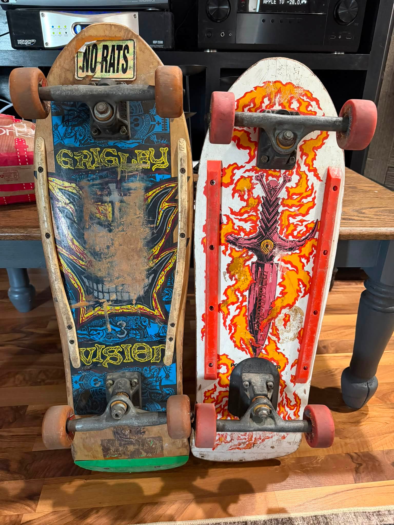 Vintage skateboarding memorabilia found in old shoebox
