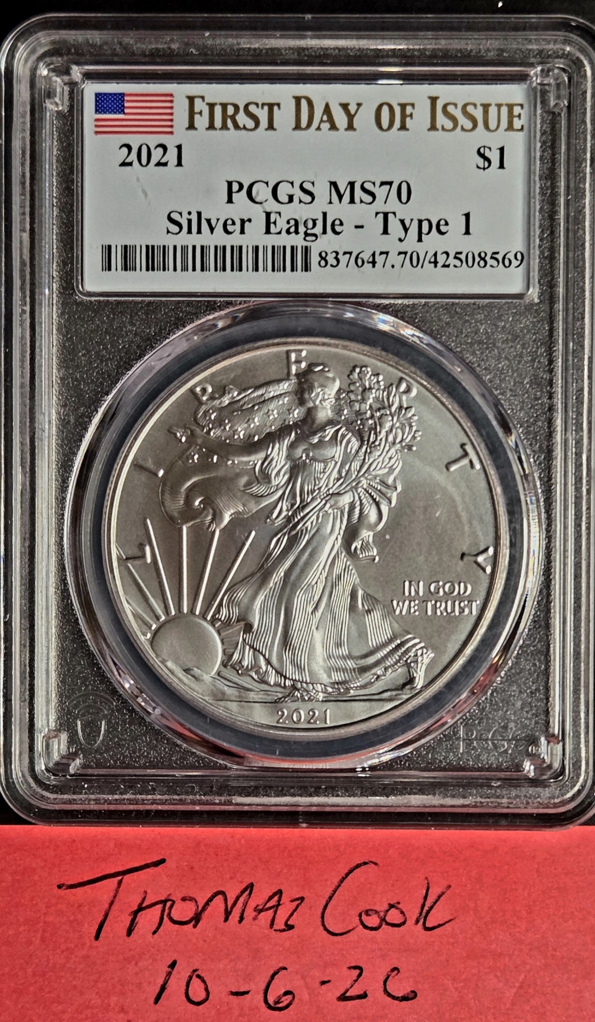 2021 PCGS MS70 American Silver Eagle Type 1 auction - First Day of