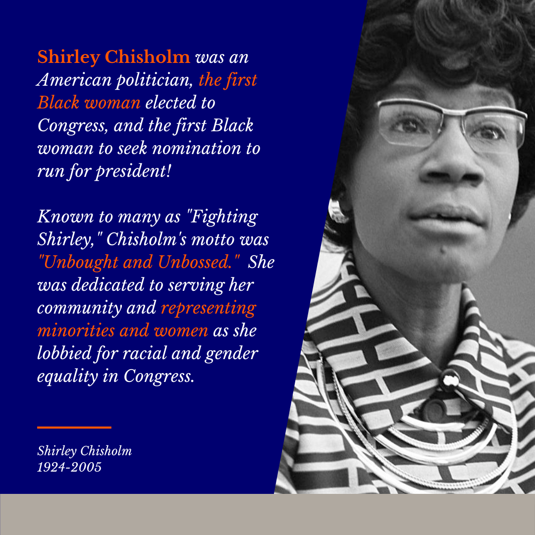 Shirley Anita St. Hill Chisholm was... - Invictus High School