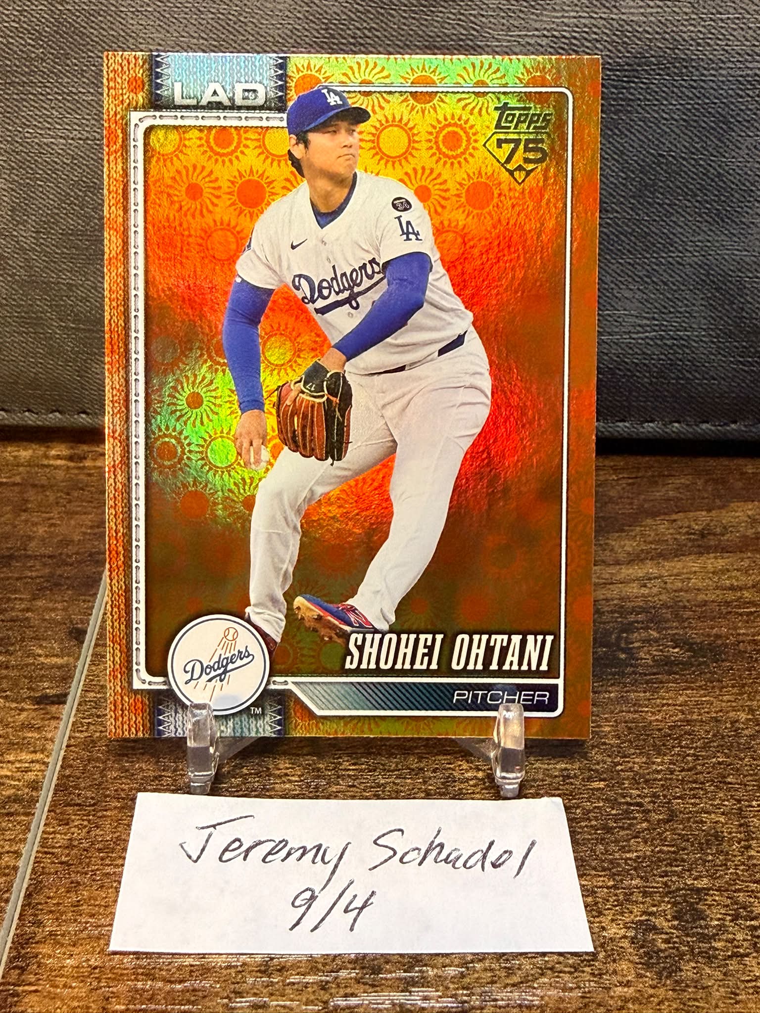 Shohei Ohtani 2026 Topps Series 2 orange foil sun parallel