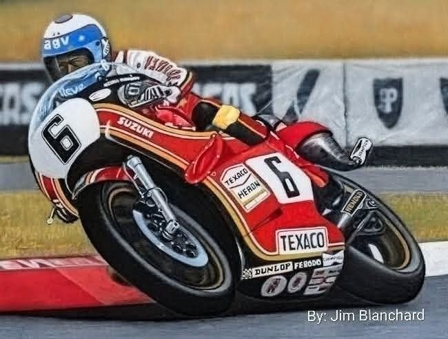 Steve Parrish on 1979 Suzuki XR23B at Donington Park