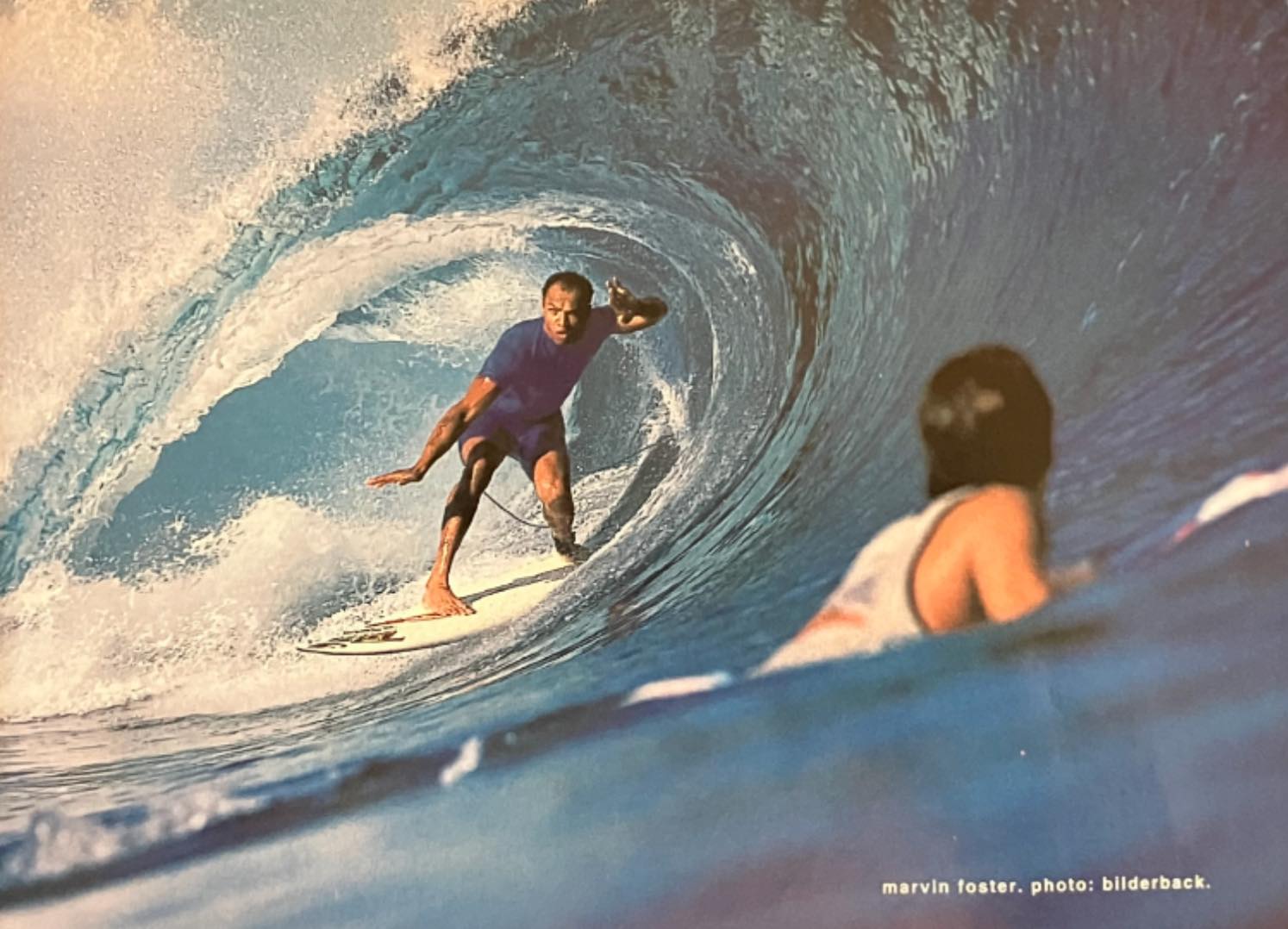Marvin Foster 'Pole-Surf', Ala Moana . . . July 1985 Photo: Tom Boyle