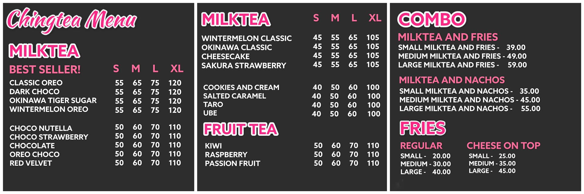 Ching Tea - Updated menu mga mars! 🧋😂🤪 | Facebook