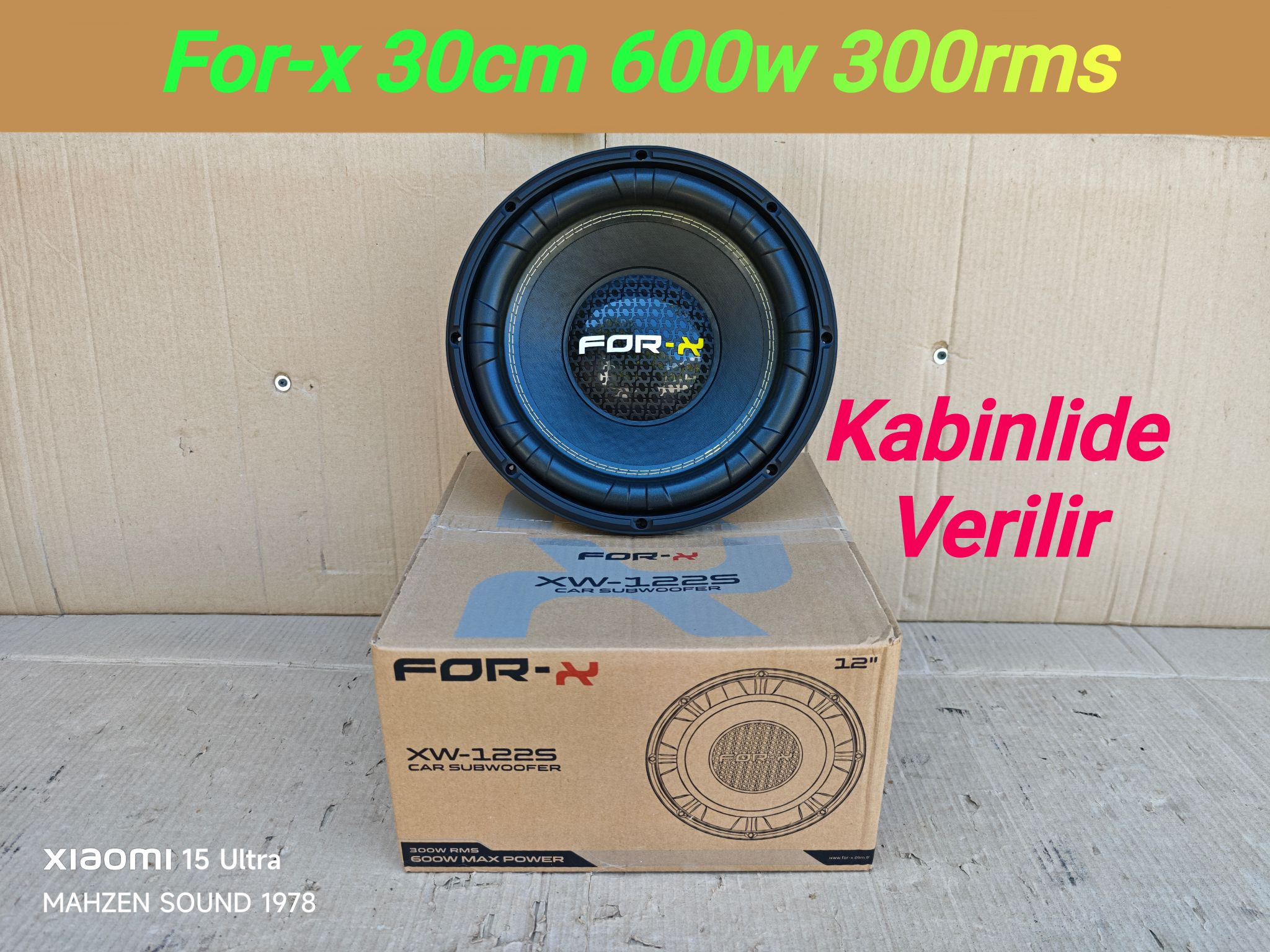 Sıfır For-x xw-122s 30cm 600w 300rms Kabinsiz Subwoofer Kabinlide