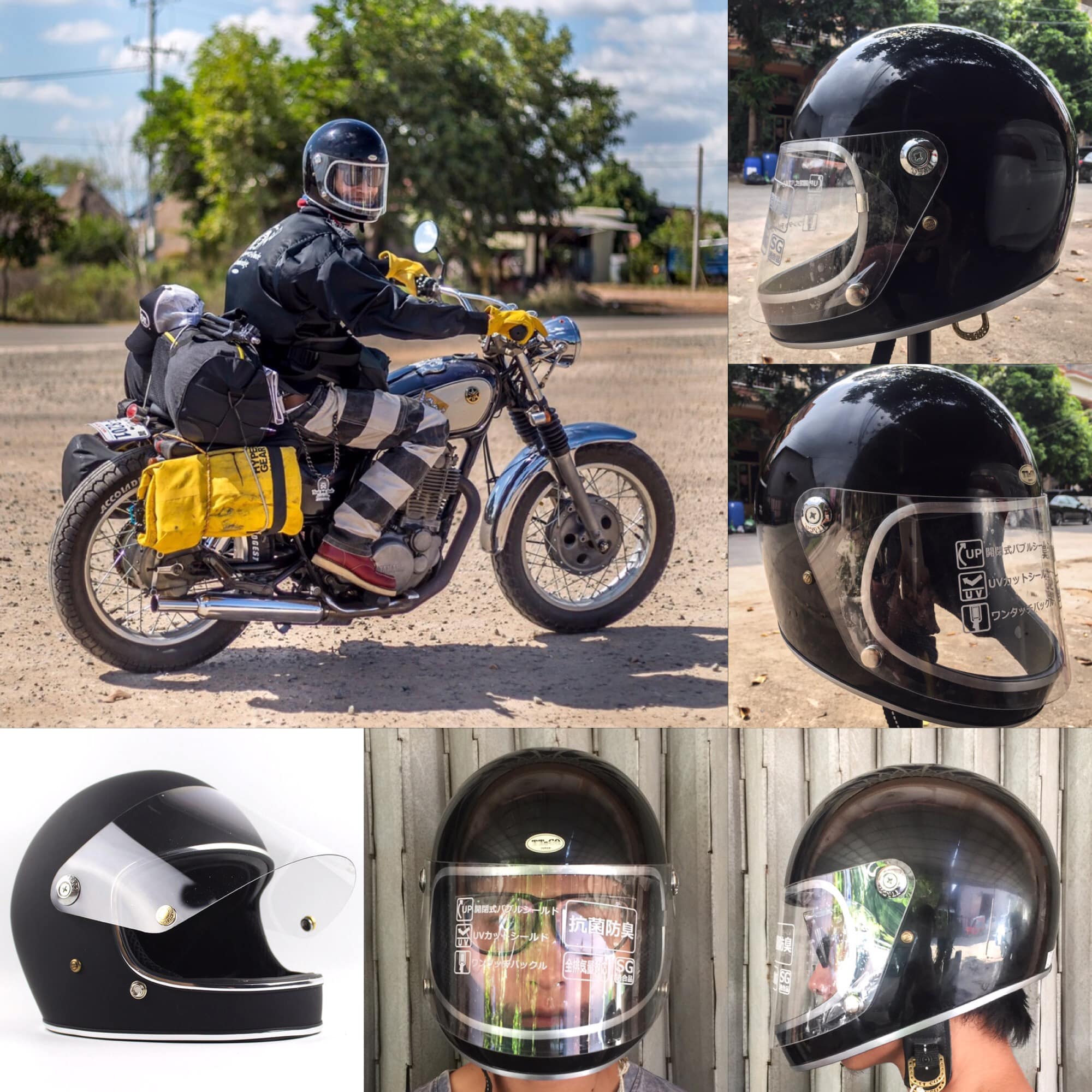 bell german style helmet RUANLOV Vintage Motorcycle Half Helmet, ECE/DOT Approved Adult Men Women Retro Open Face Helmet, with Adjustable Quick Release Buckle, for Bicycle Cruiser Scooter (D M) : Everything Else ALSO INCLUDES * Head Wrap Retro Bell Cruiser Helmet Lutcaut