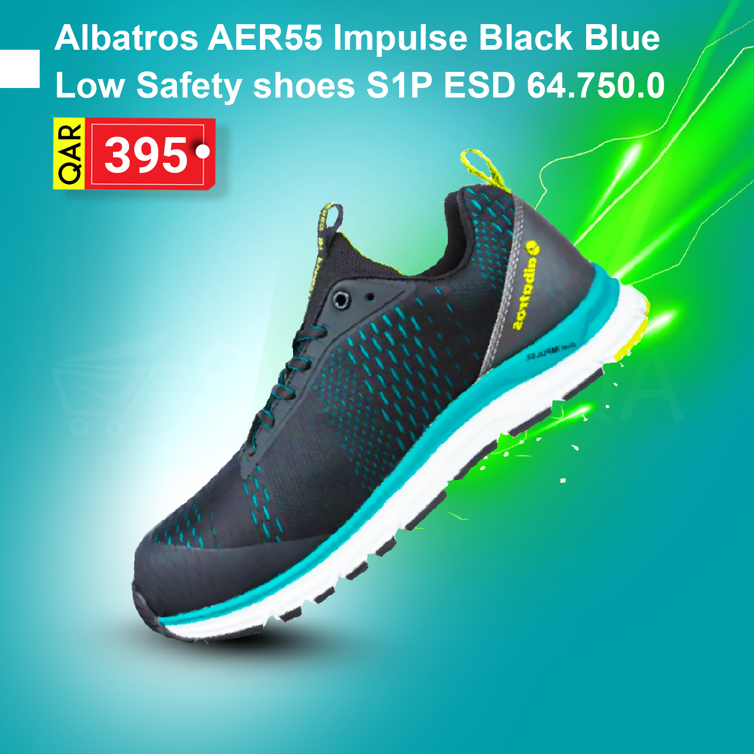 Albatros Lift Impulse Low S1P Sicherheitsschuhe (blau/schwarz