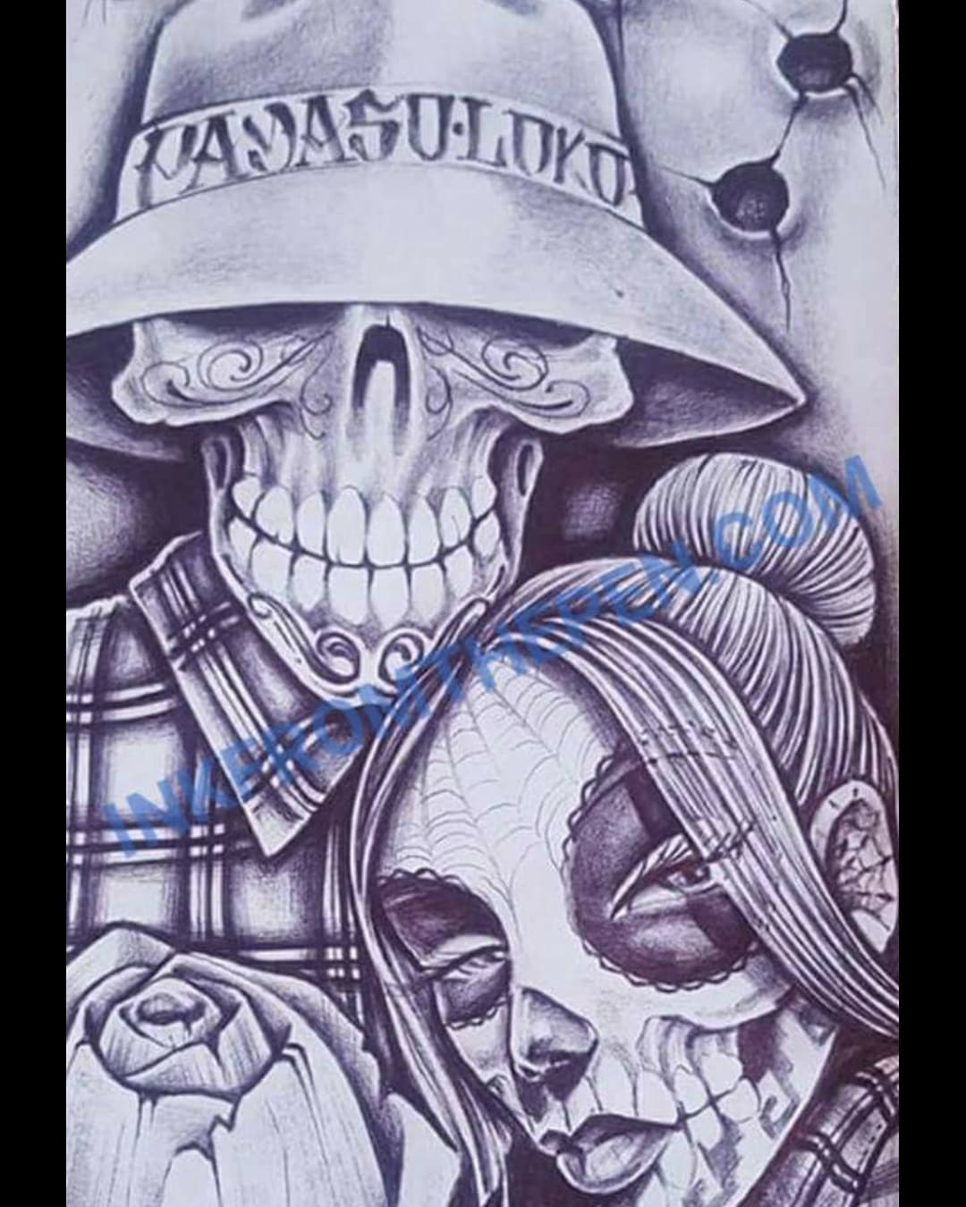 Ink - Drawn by Joshua Hatch aka Payaso Loco currently incarcerated ...