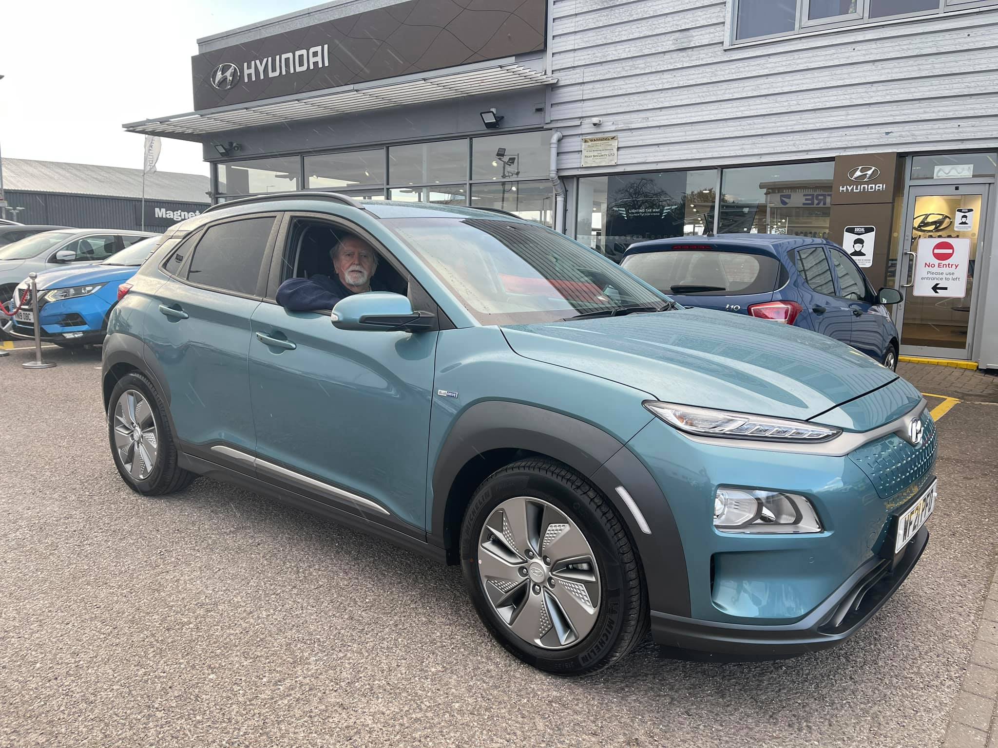 Vertu Hyundai Exeter - One happy customer collecting his Kona Electric
