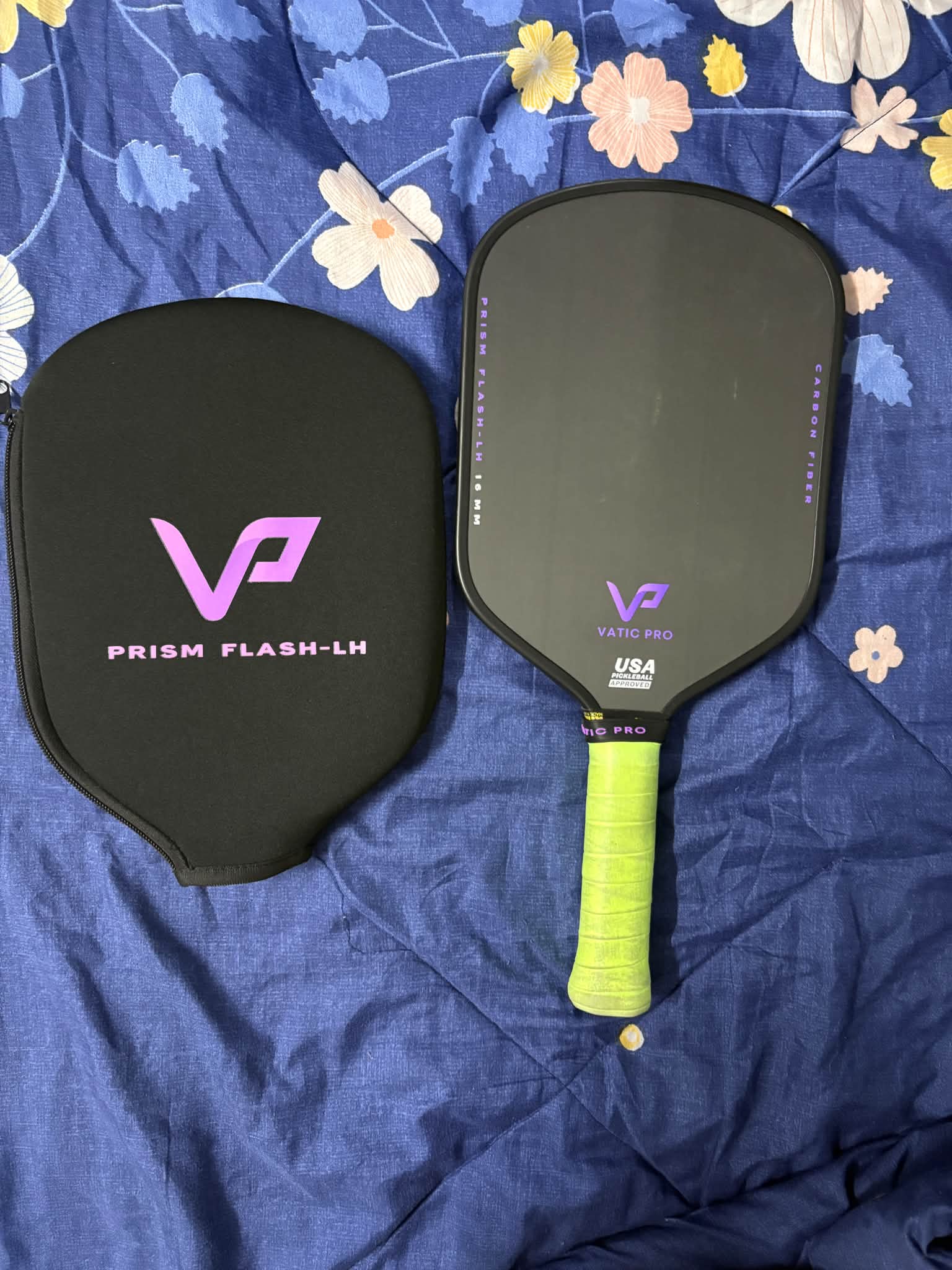 RM200 Vatic Pro Prism Flash Pickleball Paddle 16mm- With Paddle Cover