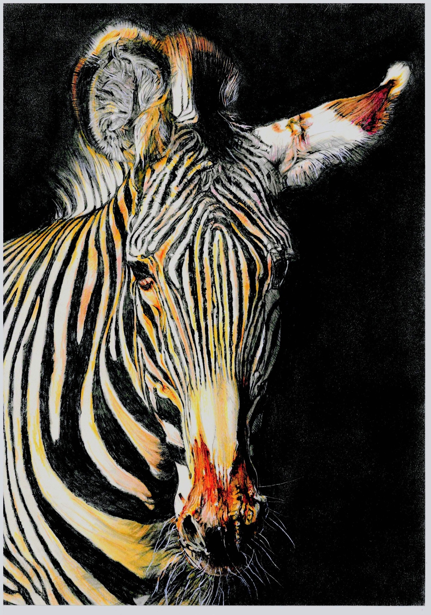 デジタルアート 鉛筆画風 抽象画 抽象画を描きました！鉛筆を使用！
