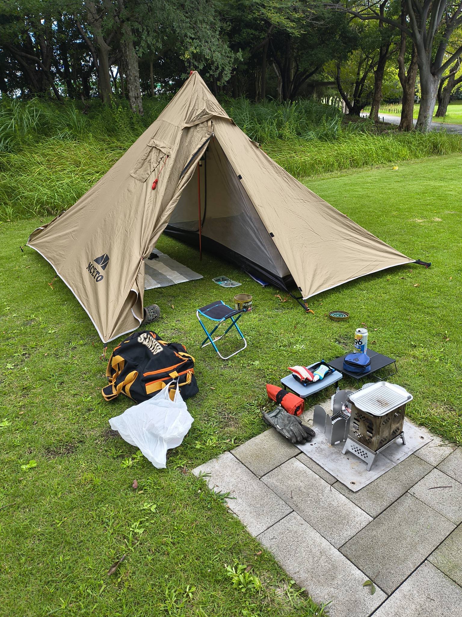 前回と同じ東神楽のキャンプ場にて1泊🏕 去年の秋に格安で買った