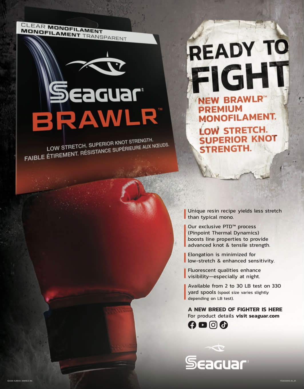 best non braided fishing line Reaction Tackle X4 4-Strand weaved profile that offers exceptional smoothness Seaguar's new Brawlr monofilament fishing