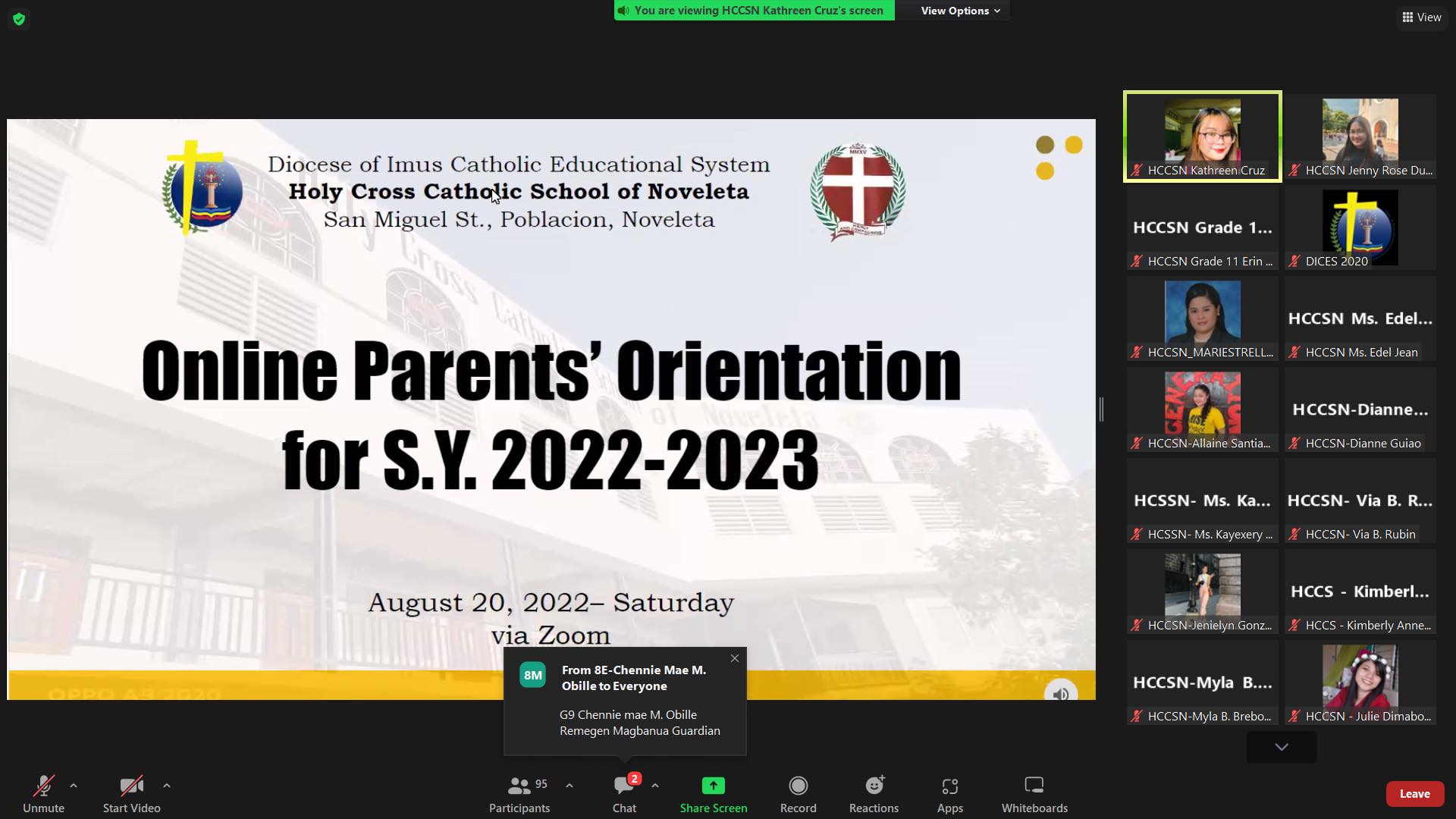 Happening now!... - Holy Cross Catholic School of Noveleta | Facebook