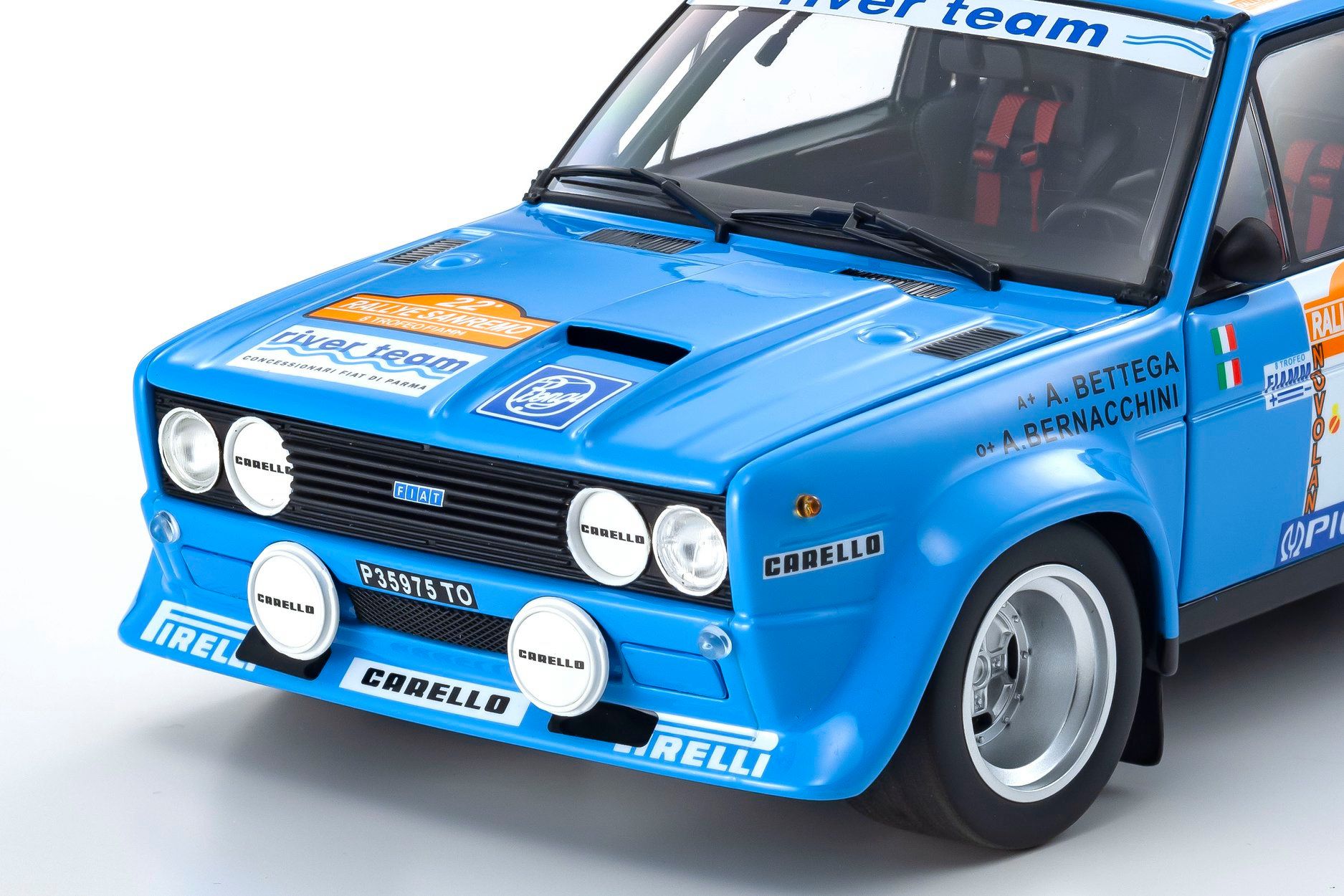 Kyosho Original 1/18 Diecast Fiat 131 Abarth Rally 1980 Sanremo Nr
