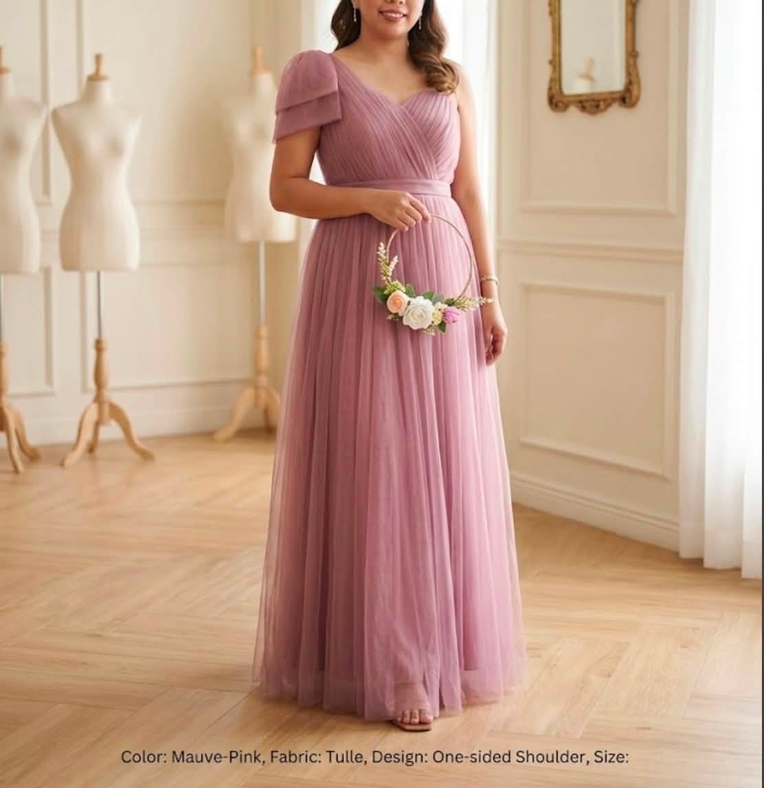 Midnight blue duchess bridesmaid gown with boning and x-back detail
