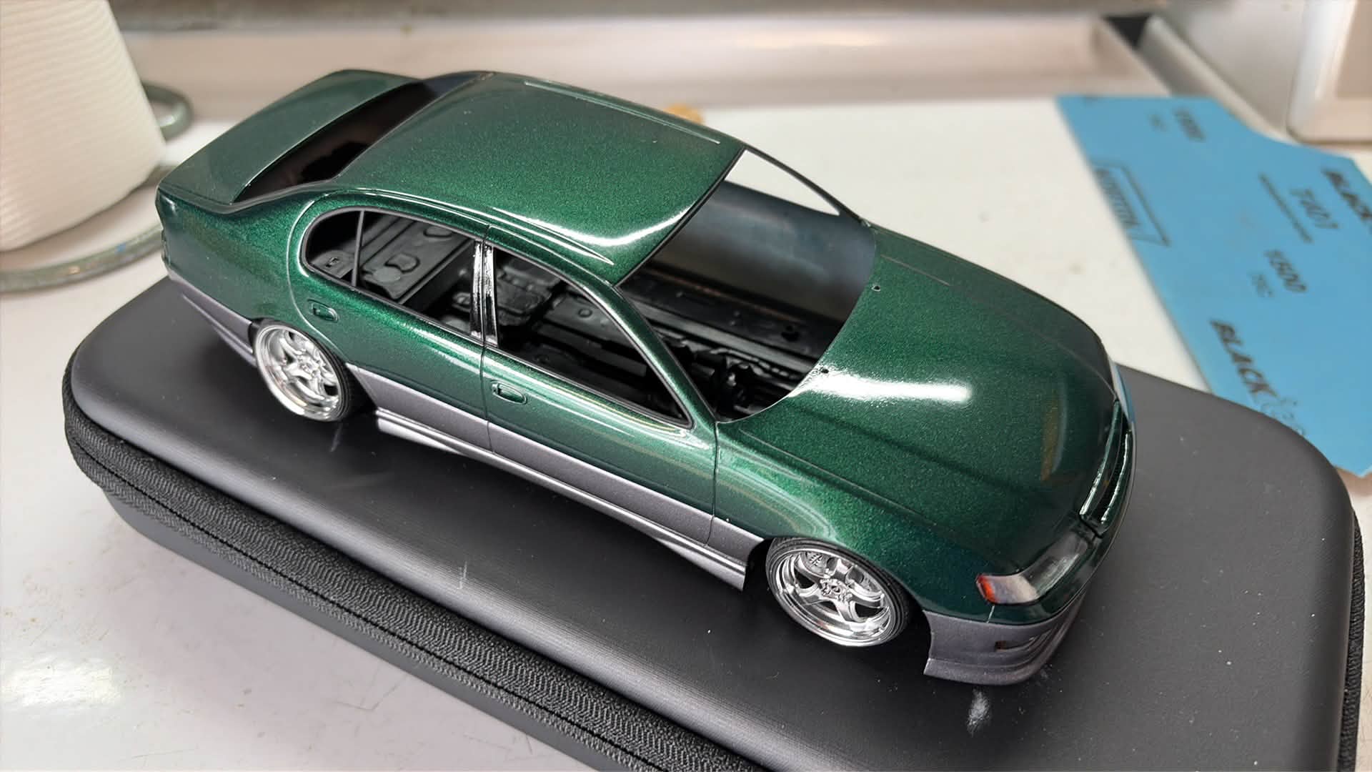 Before the night ends, some progress on the Aoshima Aristo JZS147.