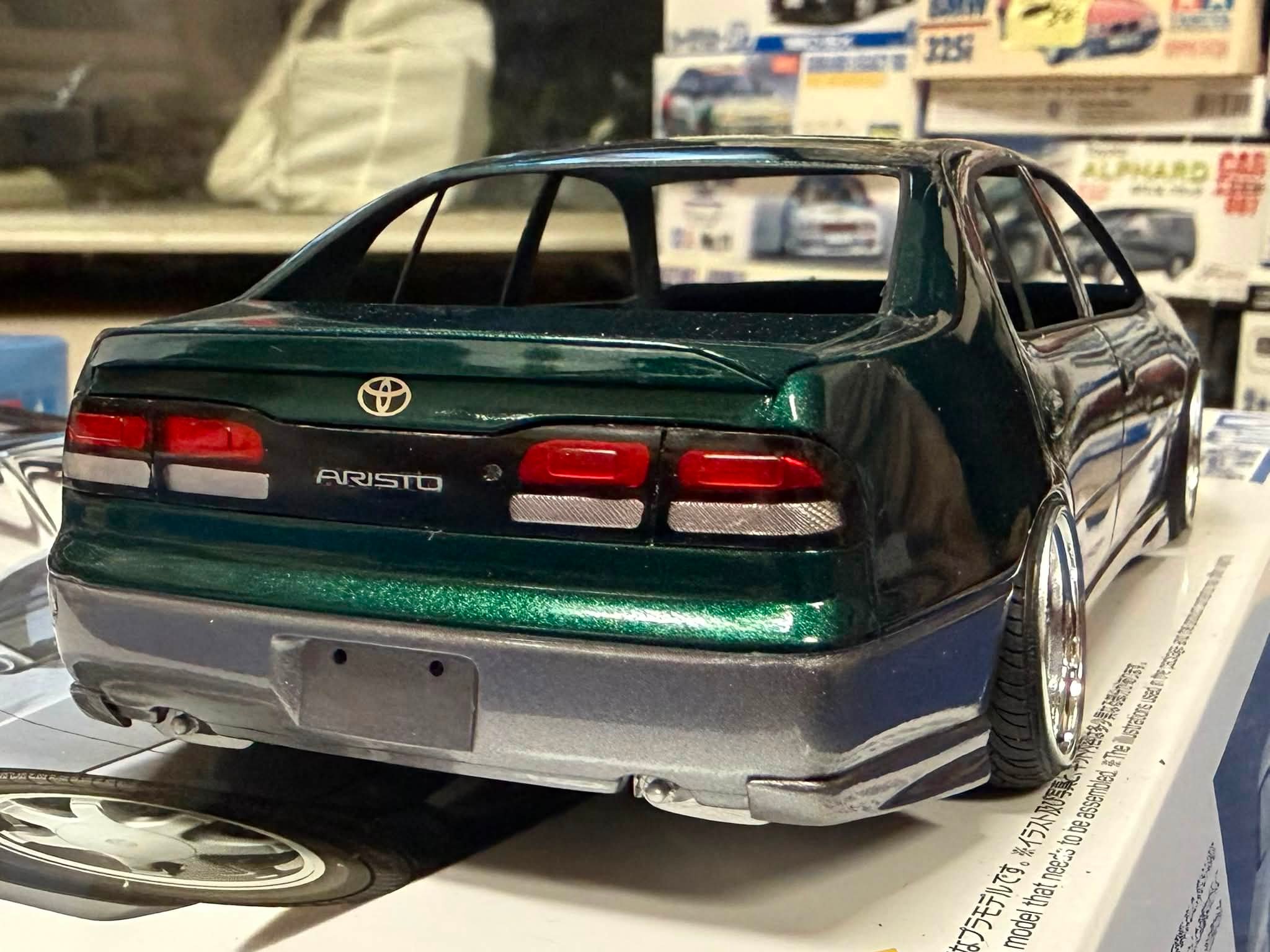 Before the night ends, some progress on the Aoshima Aristo JZS147.