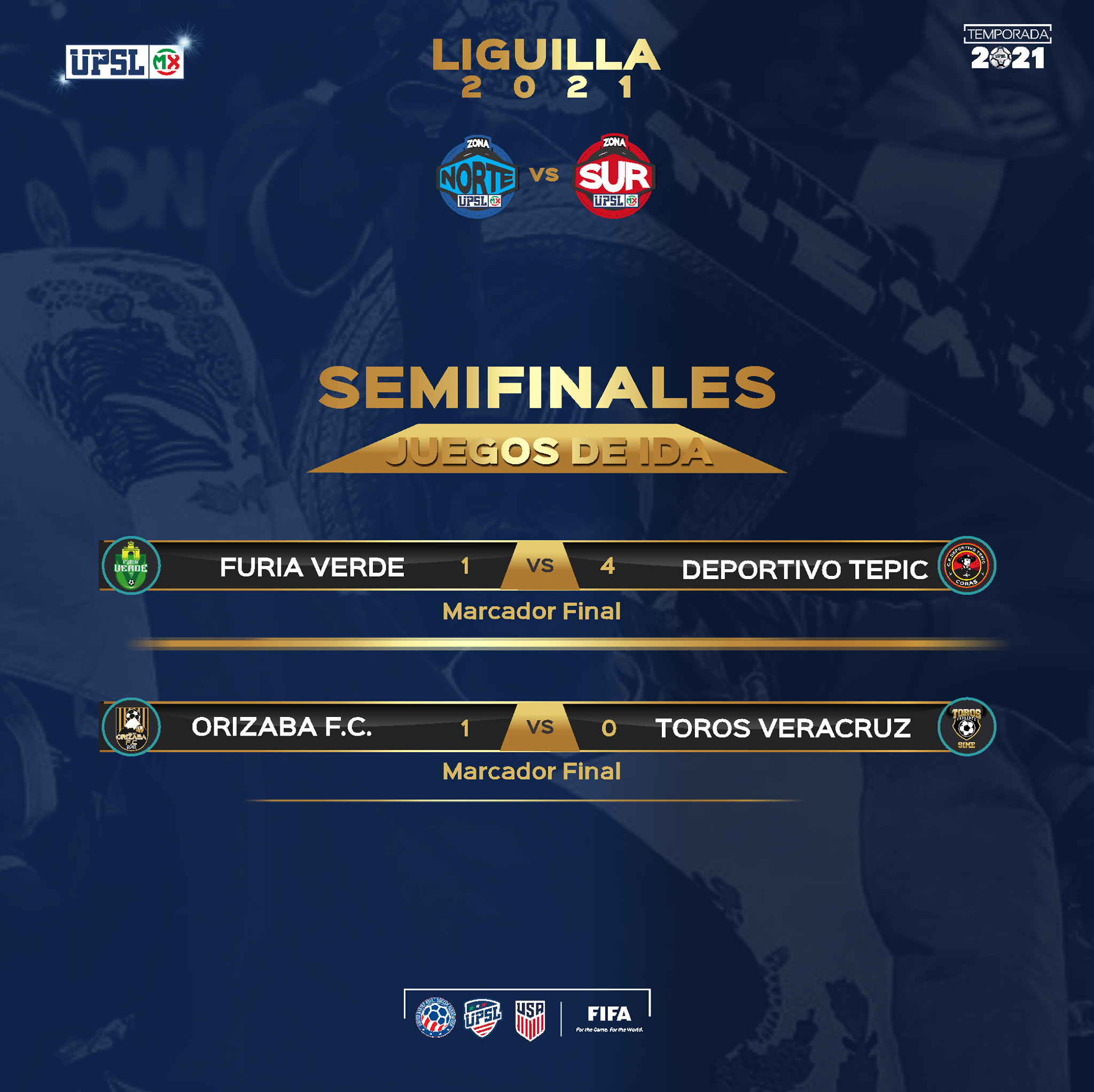 AMFA - Así quedaron los partidos de semifinal de ida... | Facebook