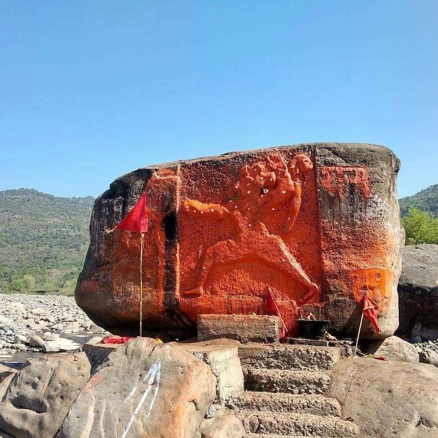 Happy Hanuman Jayanti to all This ancient Hanuman's statue built