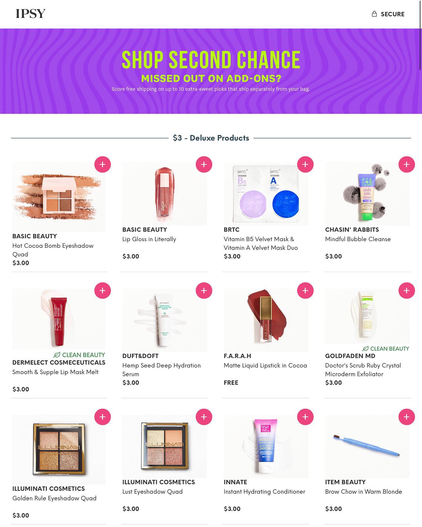 @ipsy Second Chance Add-Ons are Up!... - Ipsy Boxy Spoilers