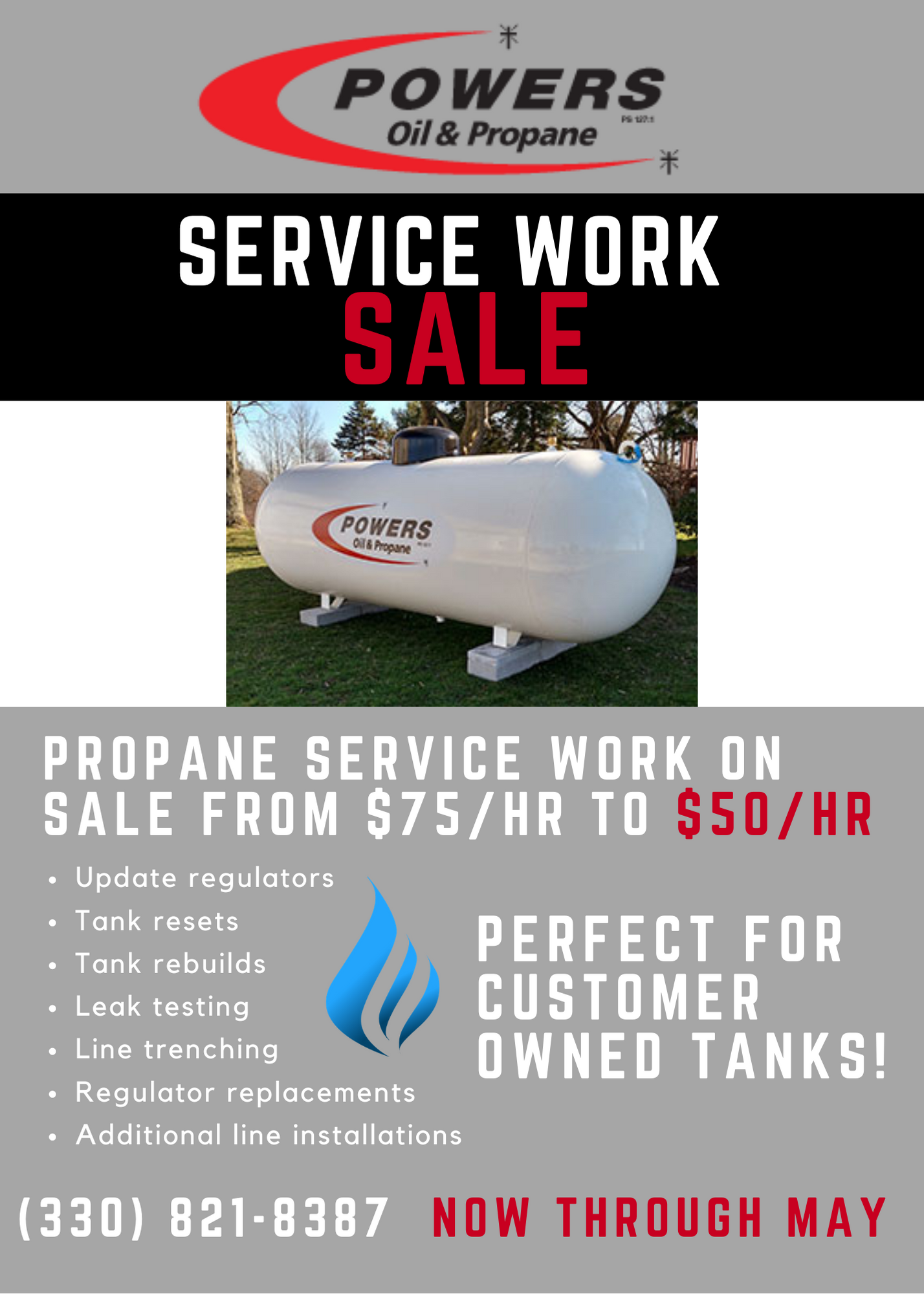NOW THROUGH MAY! Propane Service... - Powers Oil & Propane | Facebook