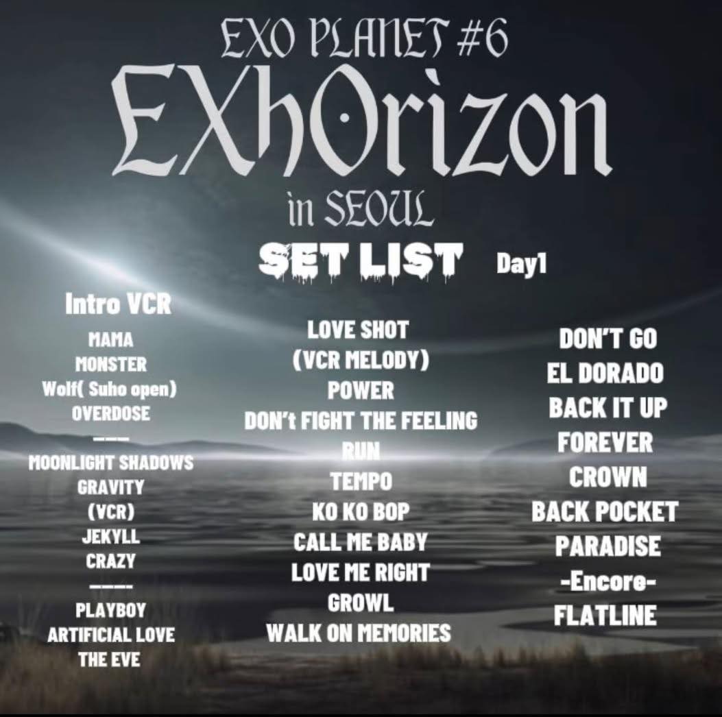 Full setlist Exhorizon in Seoul Day1