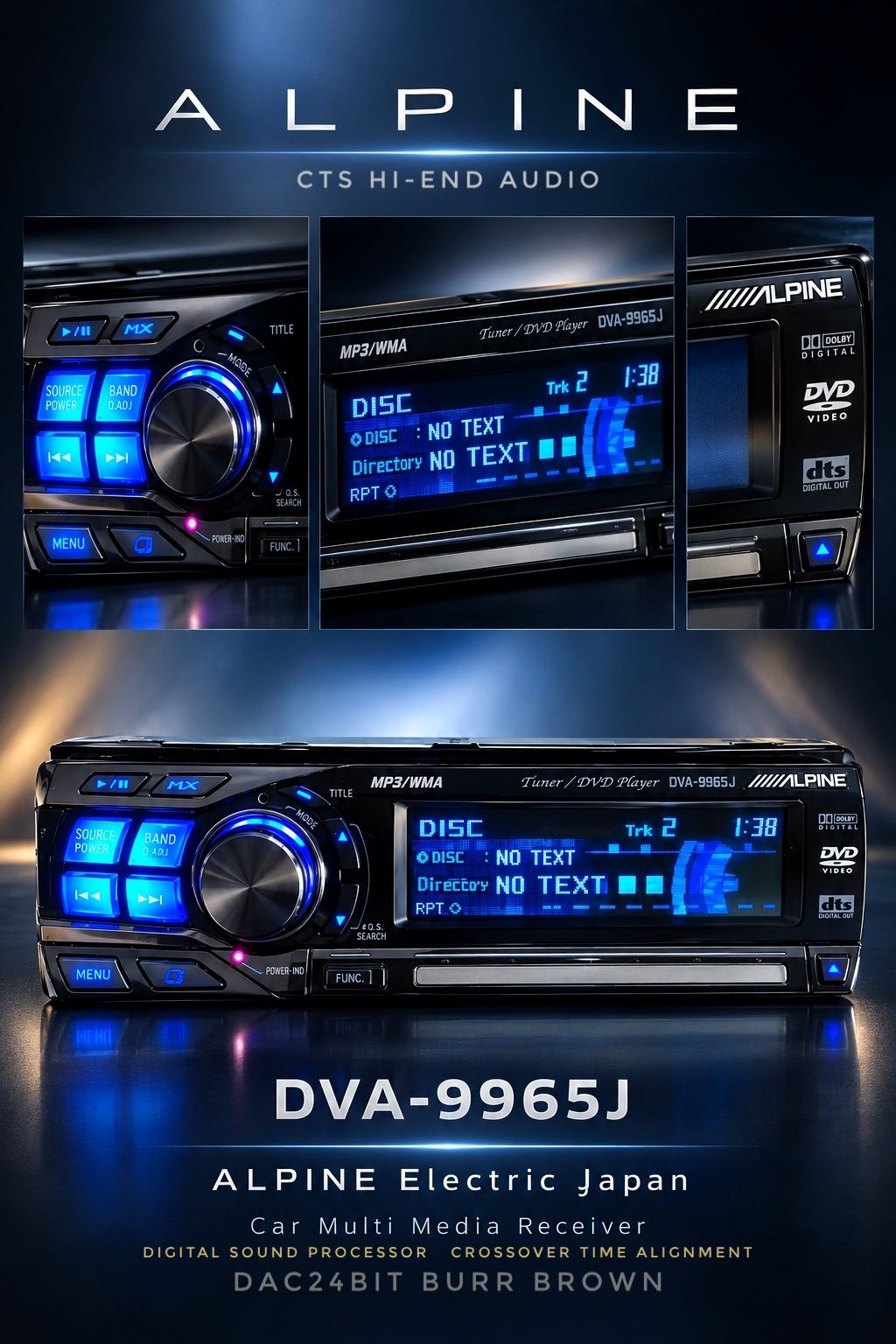 Alpine DVA-9965J, a legendary vintage car-audio head unit