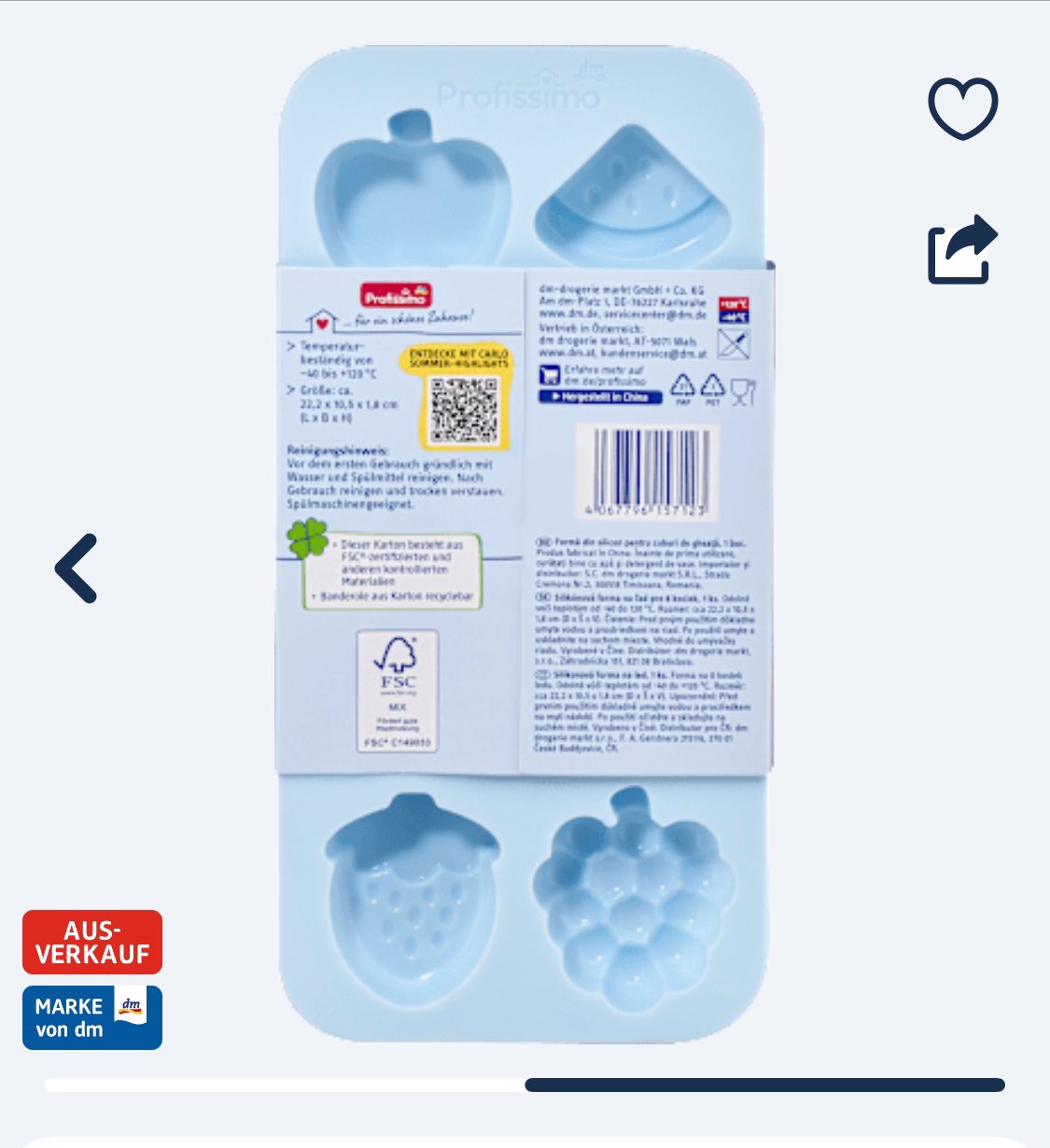 Gerade bei dm entdeckt: Profissimo Eiswürfelform Silikon Sommerliebe (https://www.dm.de/applink/profissimo-eiswuerfelform-silikon -sommerliebe-p4067796157123.html?appPageType=productdetails&appProductI