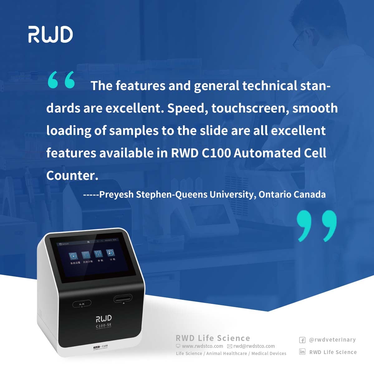We are very glad that our C100... - RWD Life Science