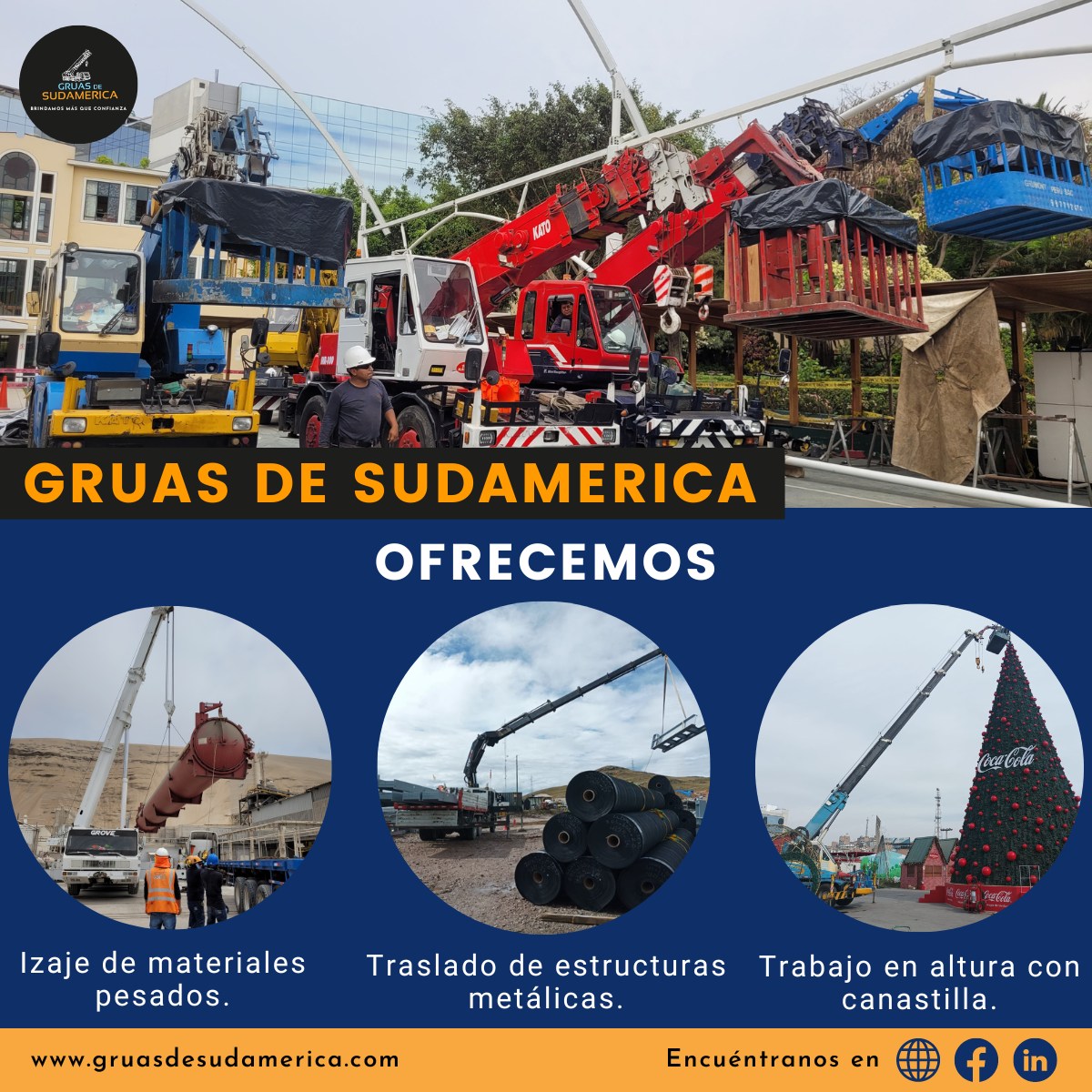 En Grúas Sudamérica ofrecemos los... - Gruas de Sudamerica