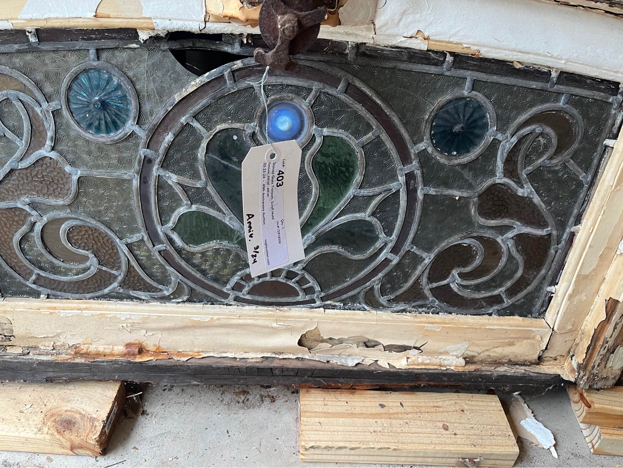 1887 Stained Glass Door Window - Decorative Accents - San Antonio ...