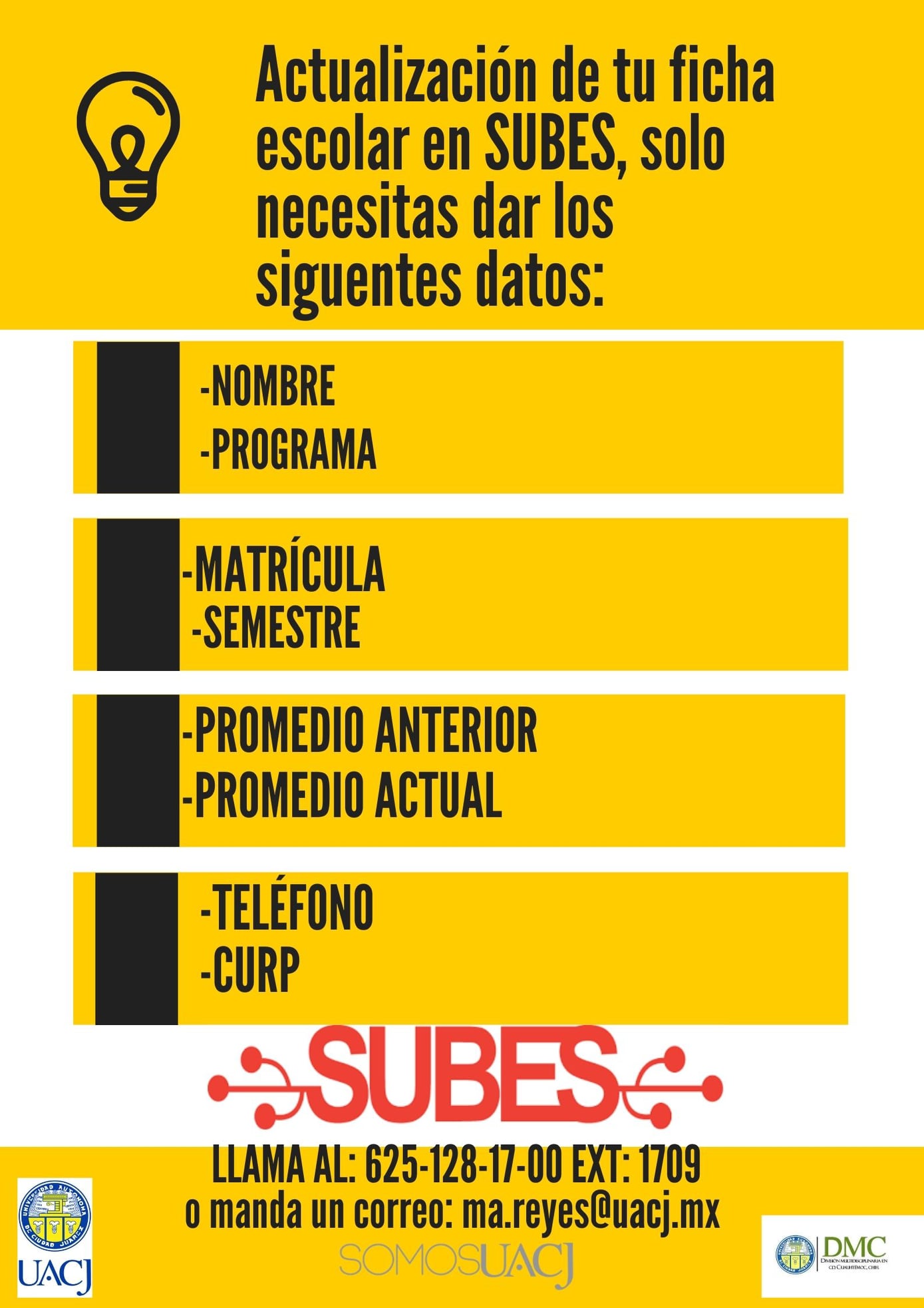 UACJ Cuauhtémoc - Se les informa a la comunidad...