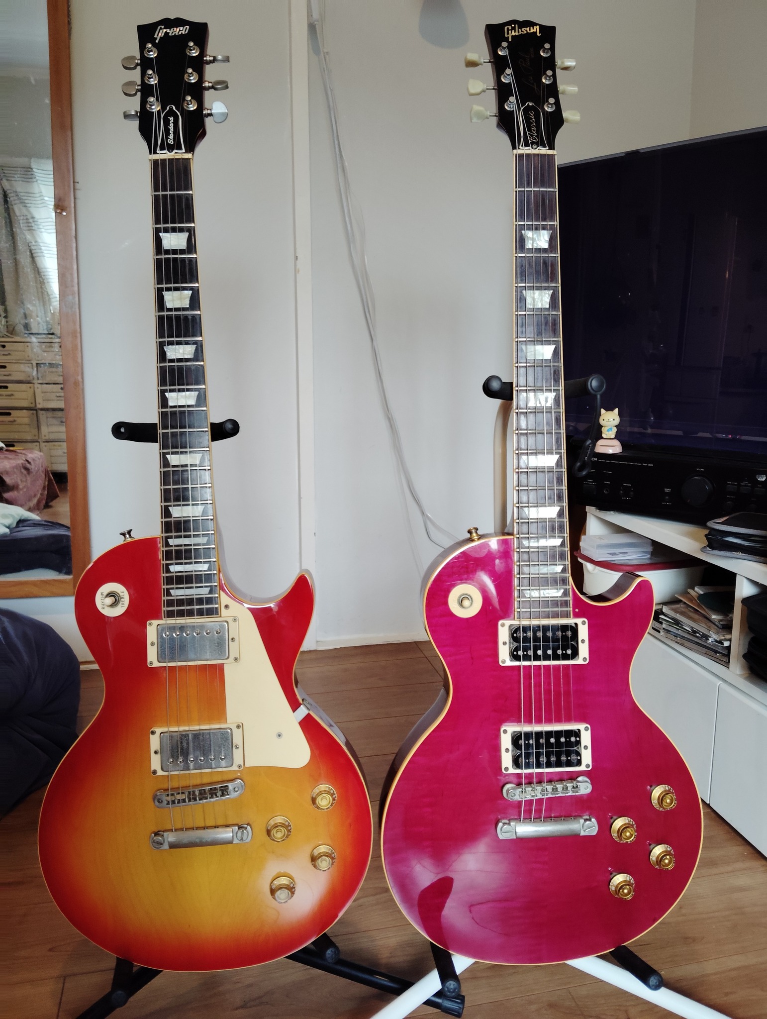 ギブソンレスポールクラッシック92年グレコEG700、78年を比較してみ
