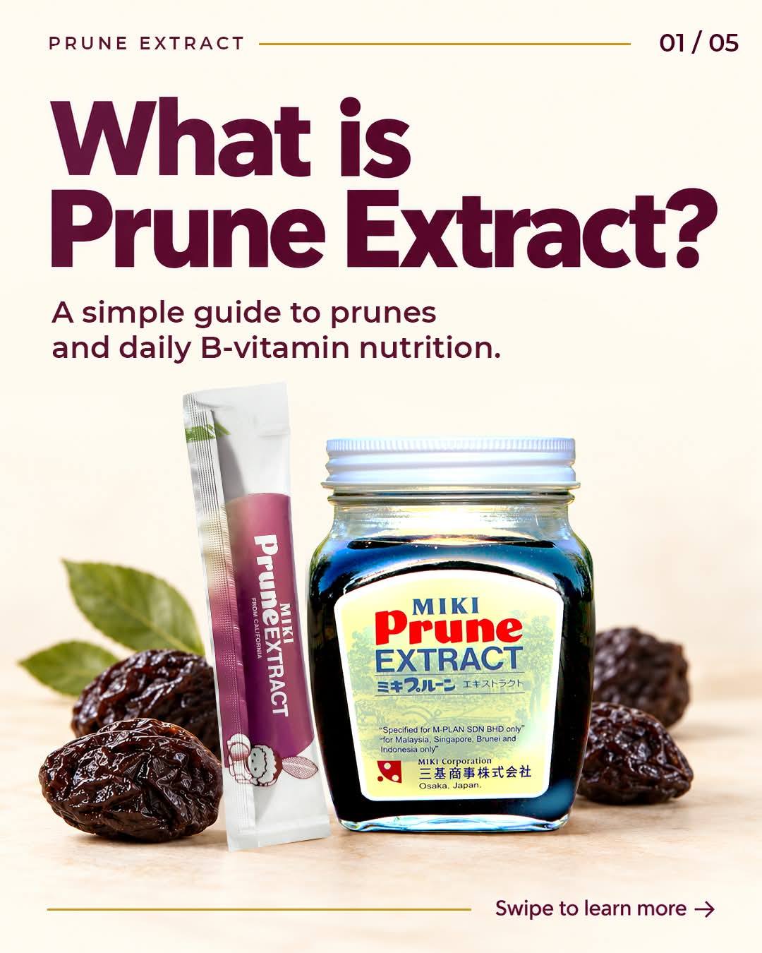 MIKI prune extract B vitamin benefits