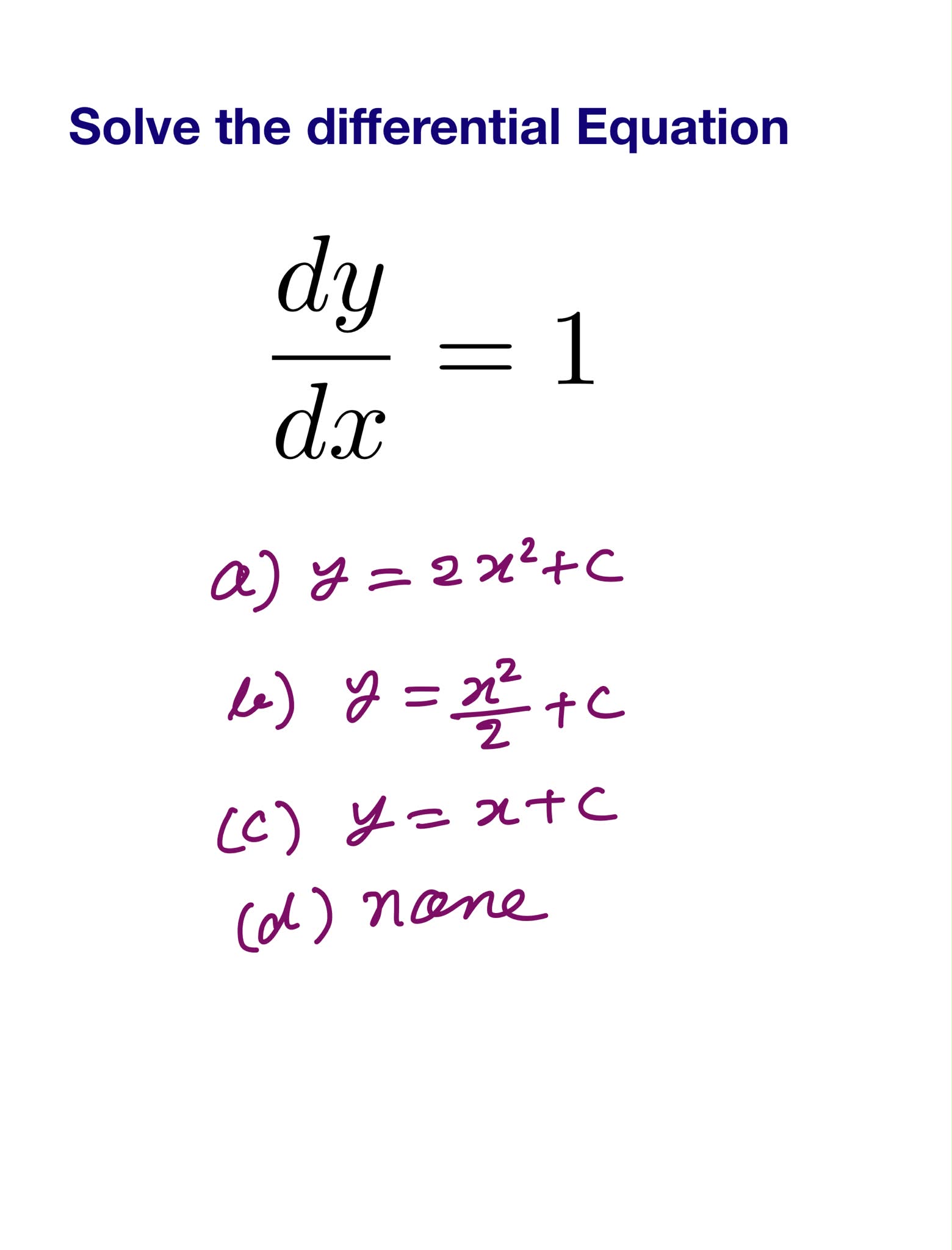 Mritunjay - Solve the differential Equation #calculus | Facebook
