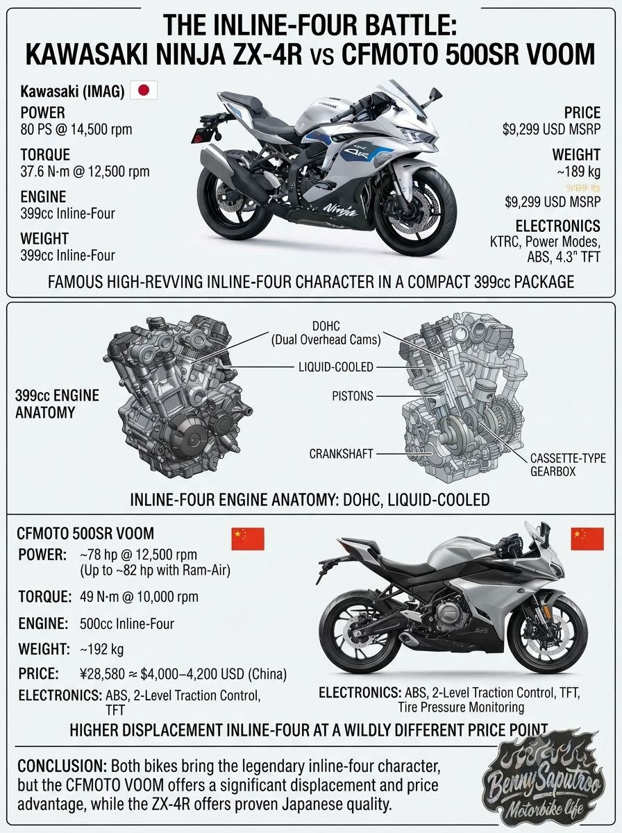 2026 Cf-Moto 509sr Voom vs 2026 Kawasaki ZX4RR🔥