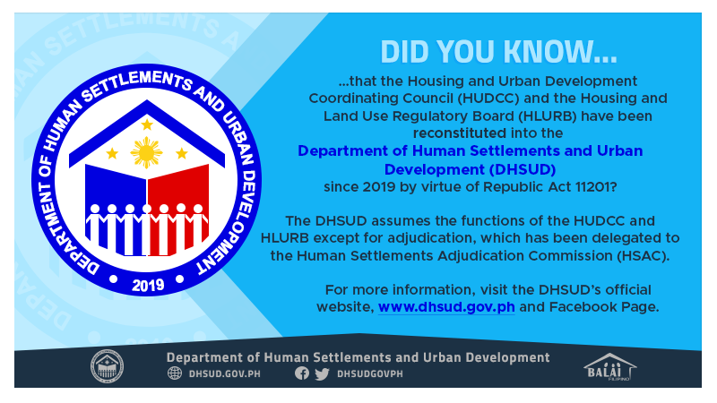 DID... - Department of Human Settlements and Urban Development | Facebook