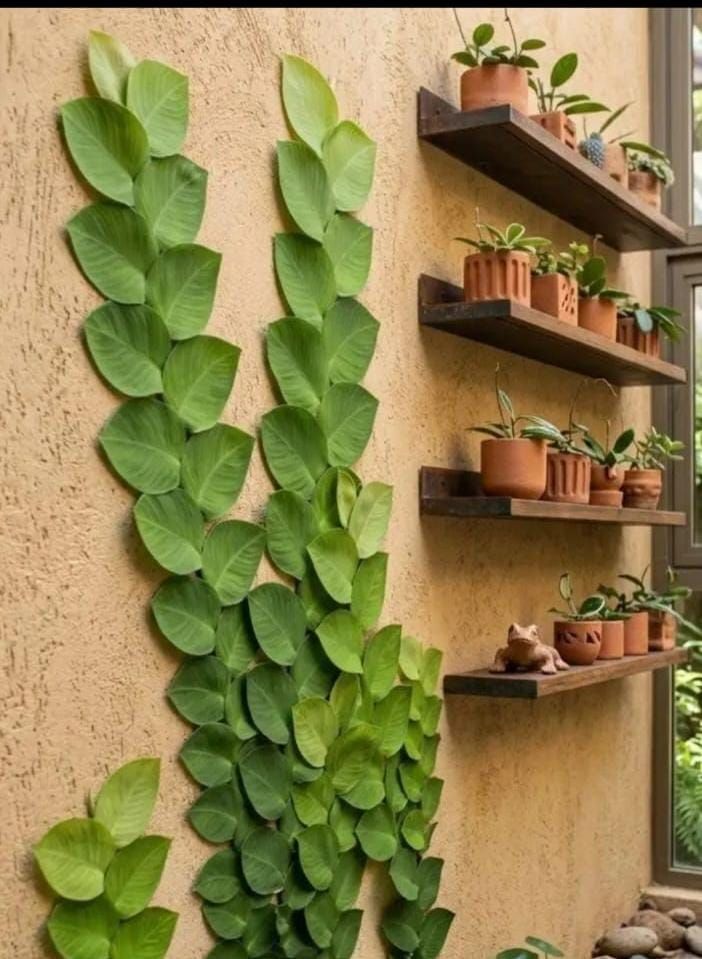 What kind of plant grows on walls?
