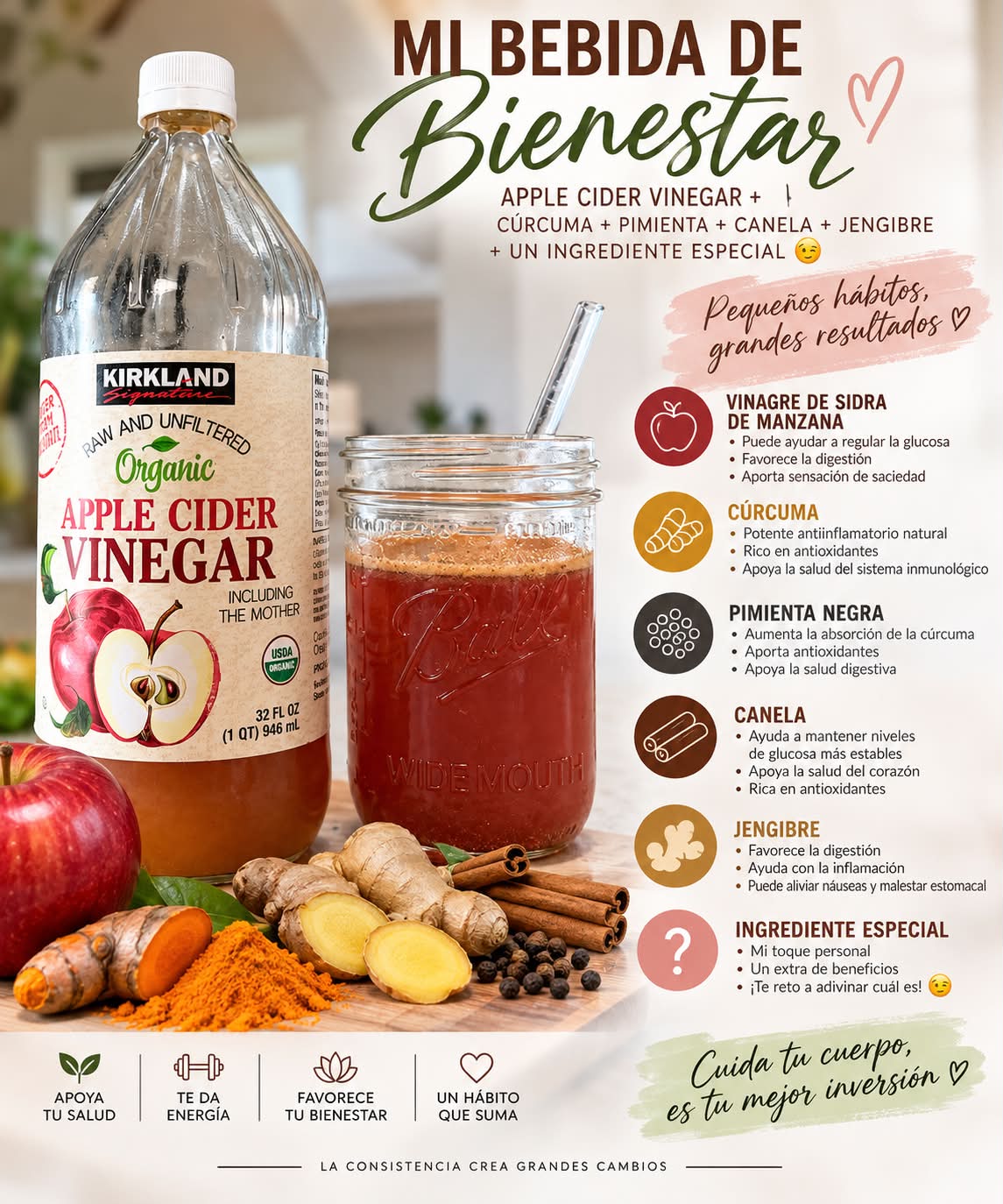 vinagre de manzana y l carnitina Buscas un complemento para tu rutina? 🍎✨ Conoce MH VM, con manzana, pulpa de granada L-Carnitina ⚡ 💚 Súmalo a tus hábitos saludables. #VinagreDeManzana #HabitosSaludables #MegaHealth #Suplementos Flavor:Apple