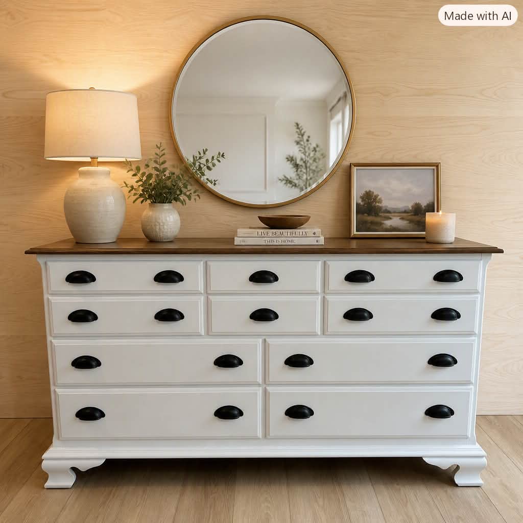 white dresser black top Ethan Allen 10-drawer makeover with and walnut finish I have several different Best Sellers NH Week 49 2025 Black Maternity Dresses | US SIZE:US6